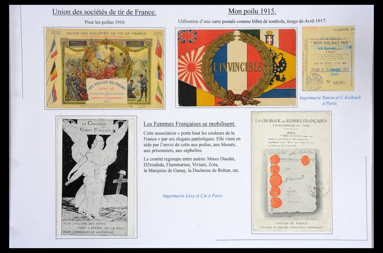 40522 0033 - Stamp collection 40522 Thematics 1st Worldwar exhitibion collection 1915-1918.