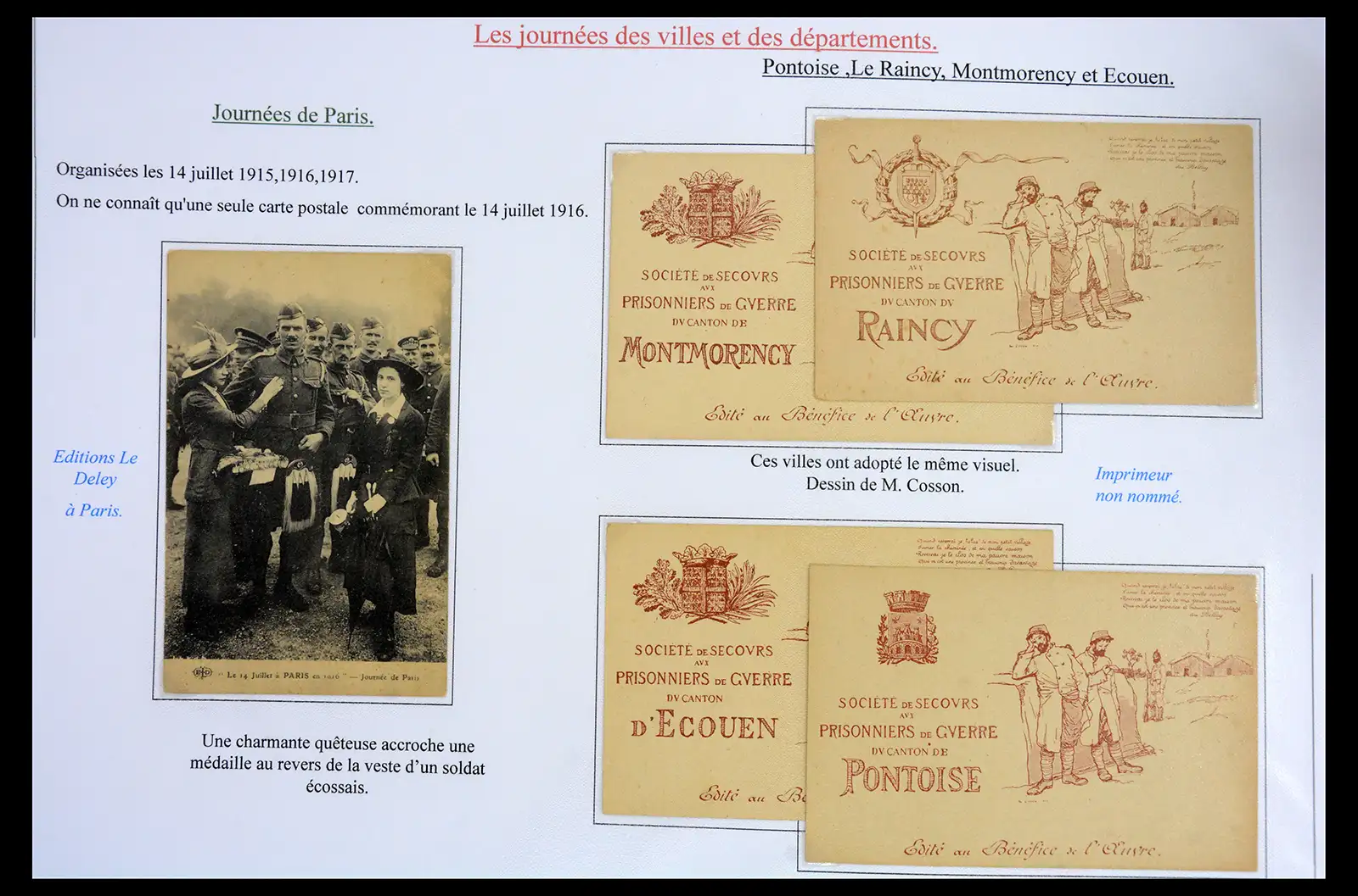 40522 0053 - Stamp collection 40522 Thematics 1st Worldwar exhitibion collection 1915-1918.