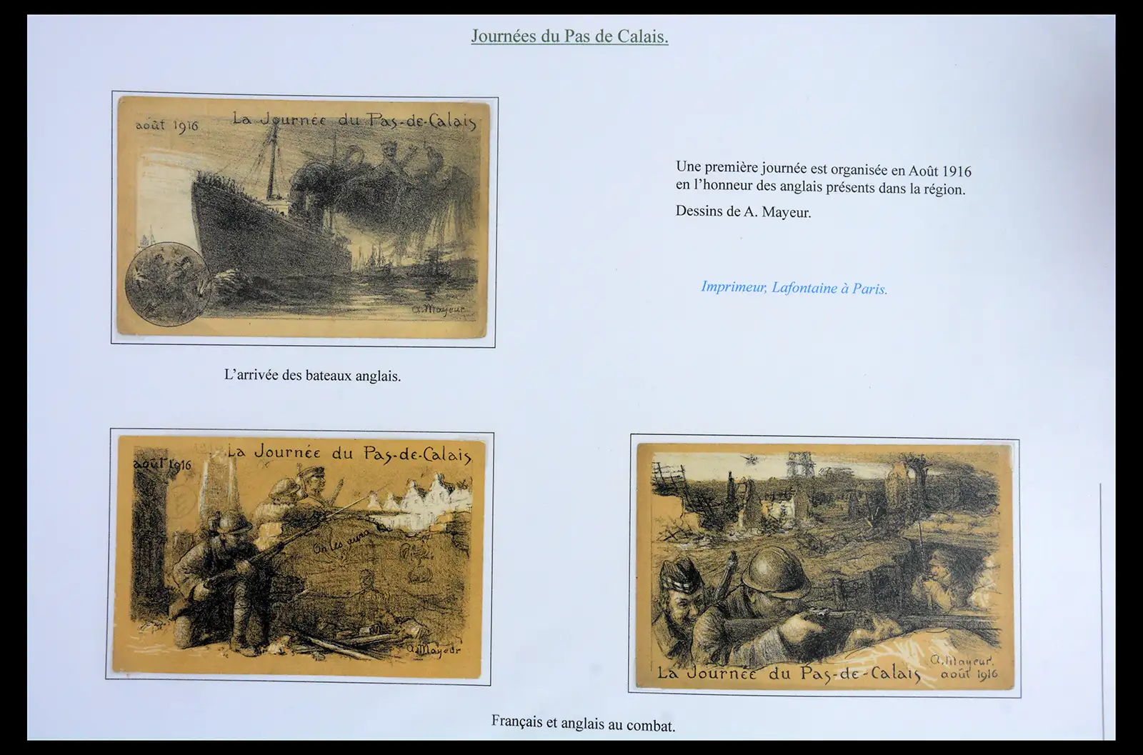 40522 0054 - Stamp collection 40522 Thematics 1st Worldwar exhitibion collection 1915-1918.