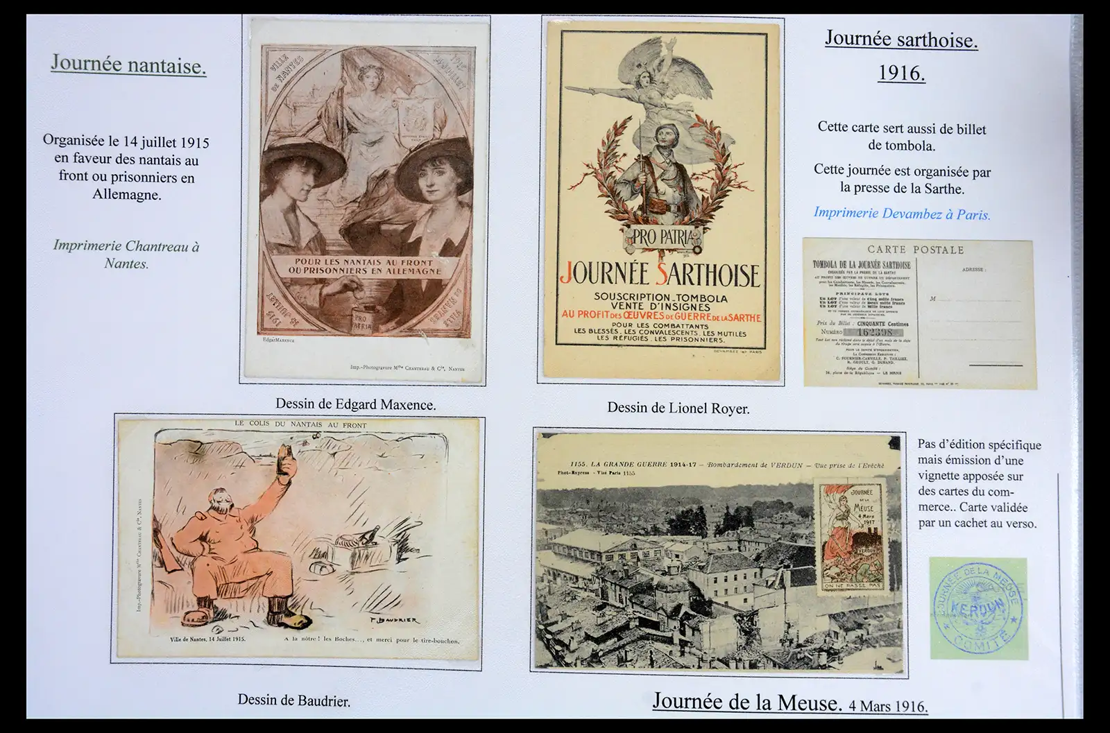 40522 0057 - Stamp collection 40522 Thematics 1st Worldwar exhitibion collection 1915-1918.