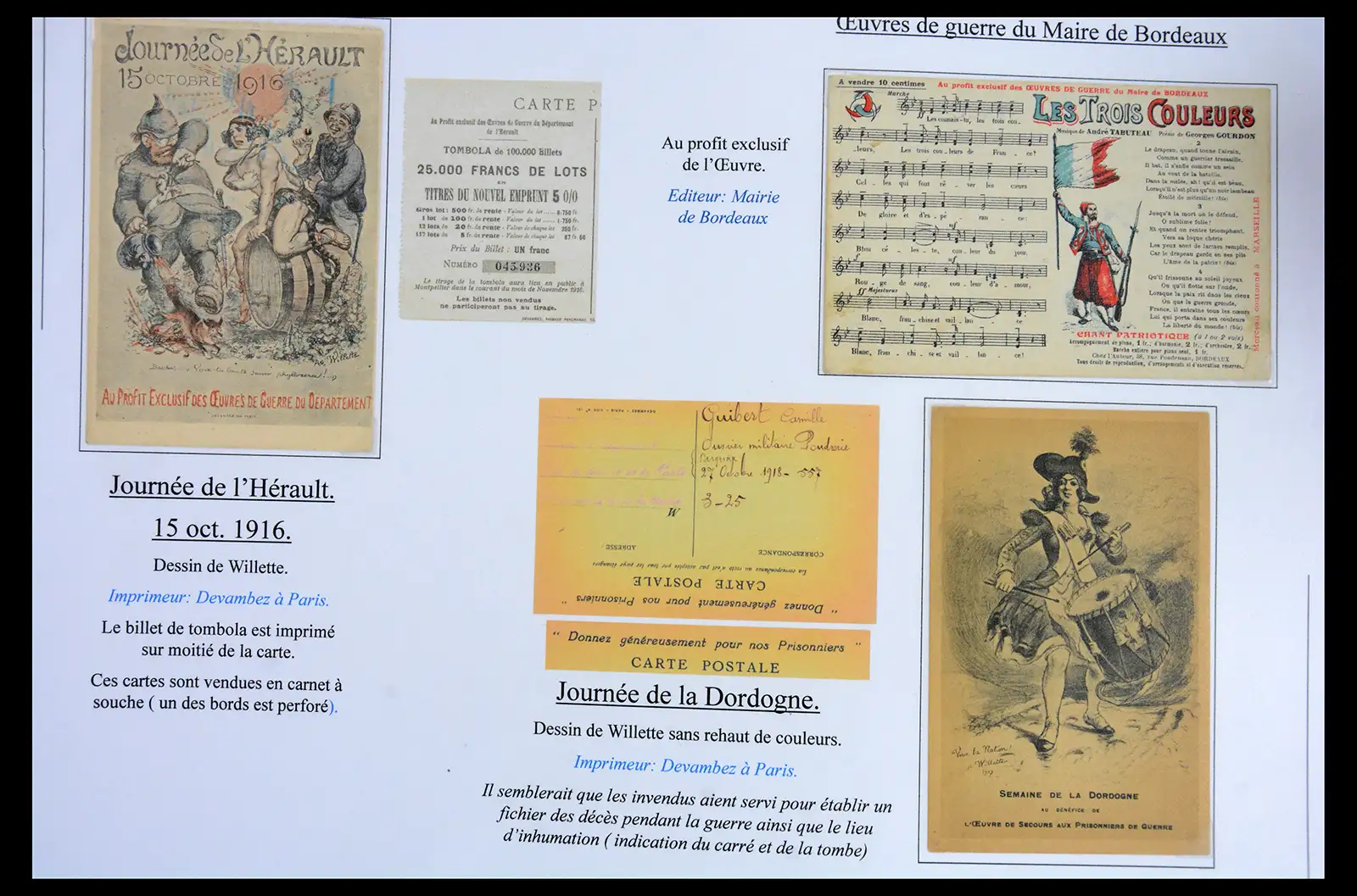 40522 0059 - Stamp collection 40522 Thematics 1st Worldwar exhitibion collection 1915-1918.