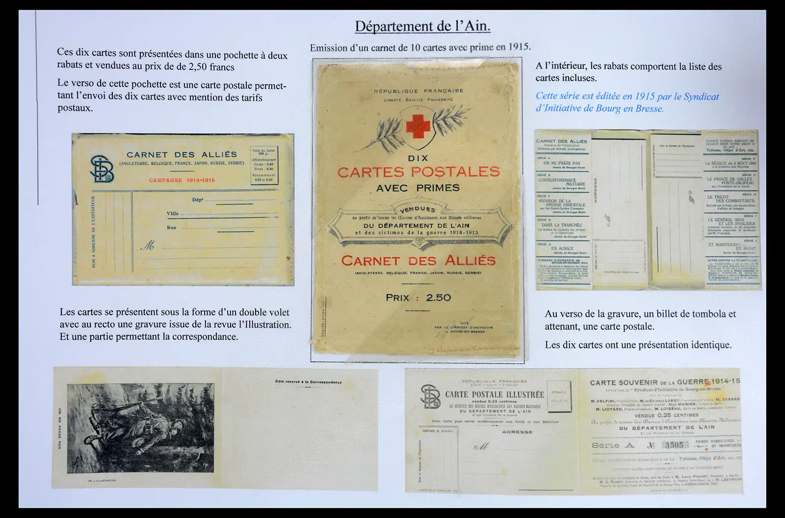 40522 0067 - Stamp collection 40522 Thematics 1st Worldwar exhitibion collection 1915-1918.