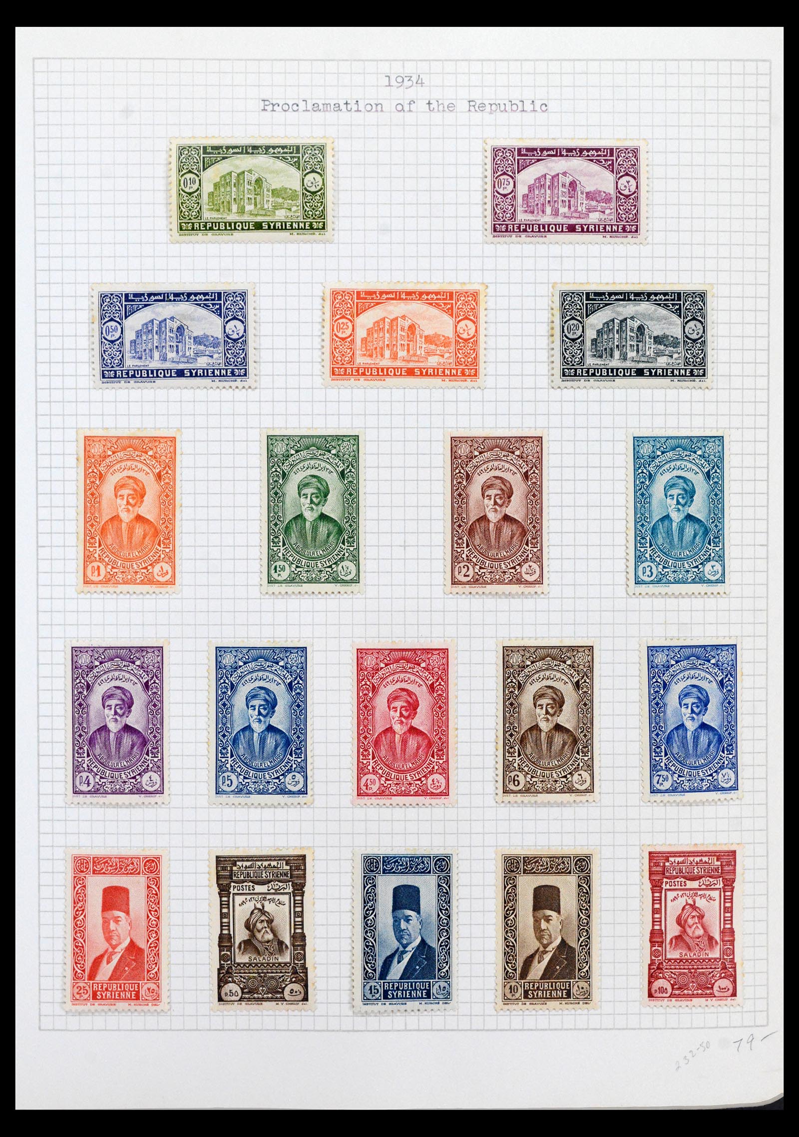 40523 0009 - Postzegel verzameling 40523 Syrië 1921-1980.