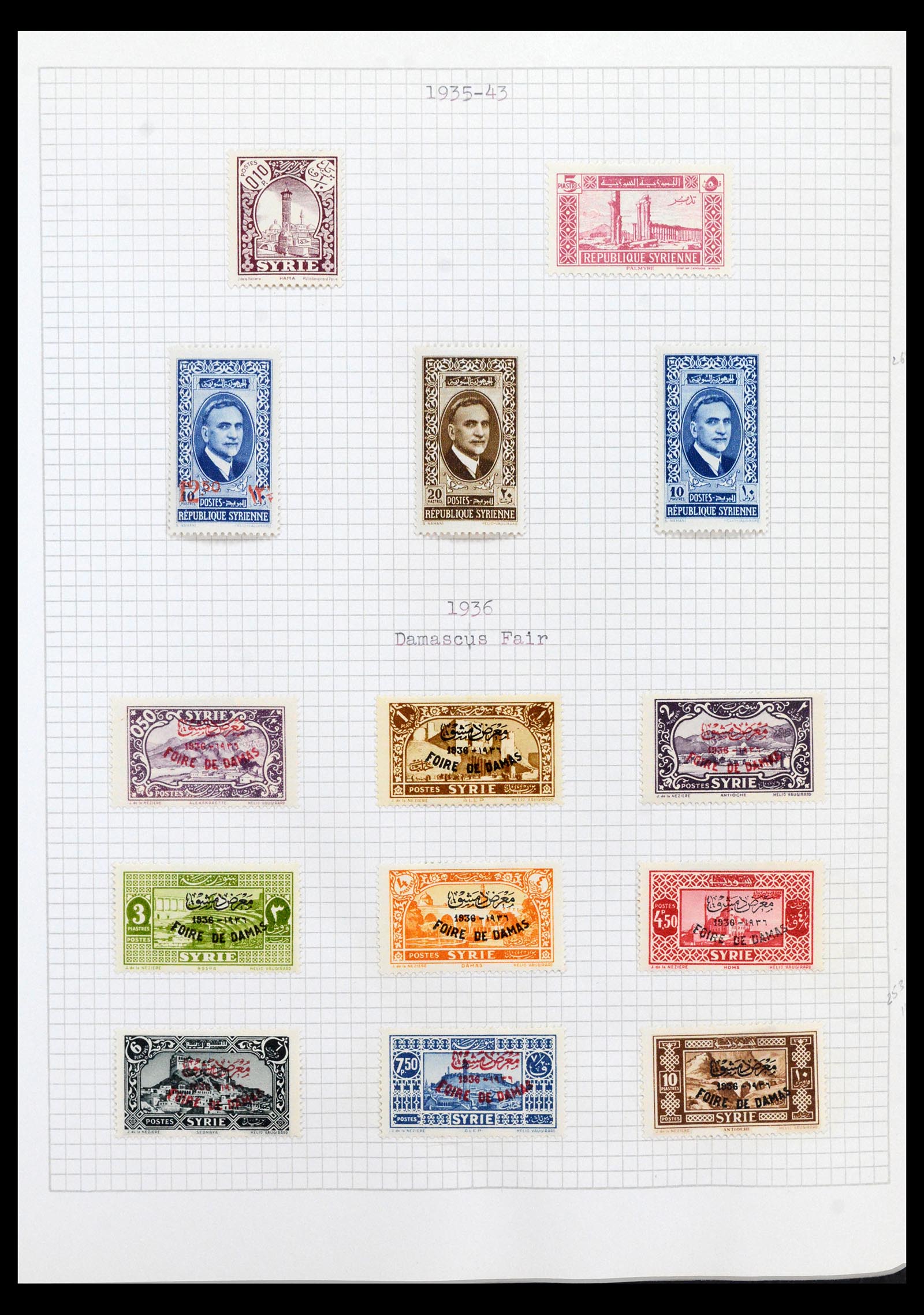 40523 0010 - Postzegel verzameling 40523 Syrië 1921-1980.