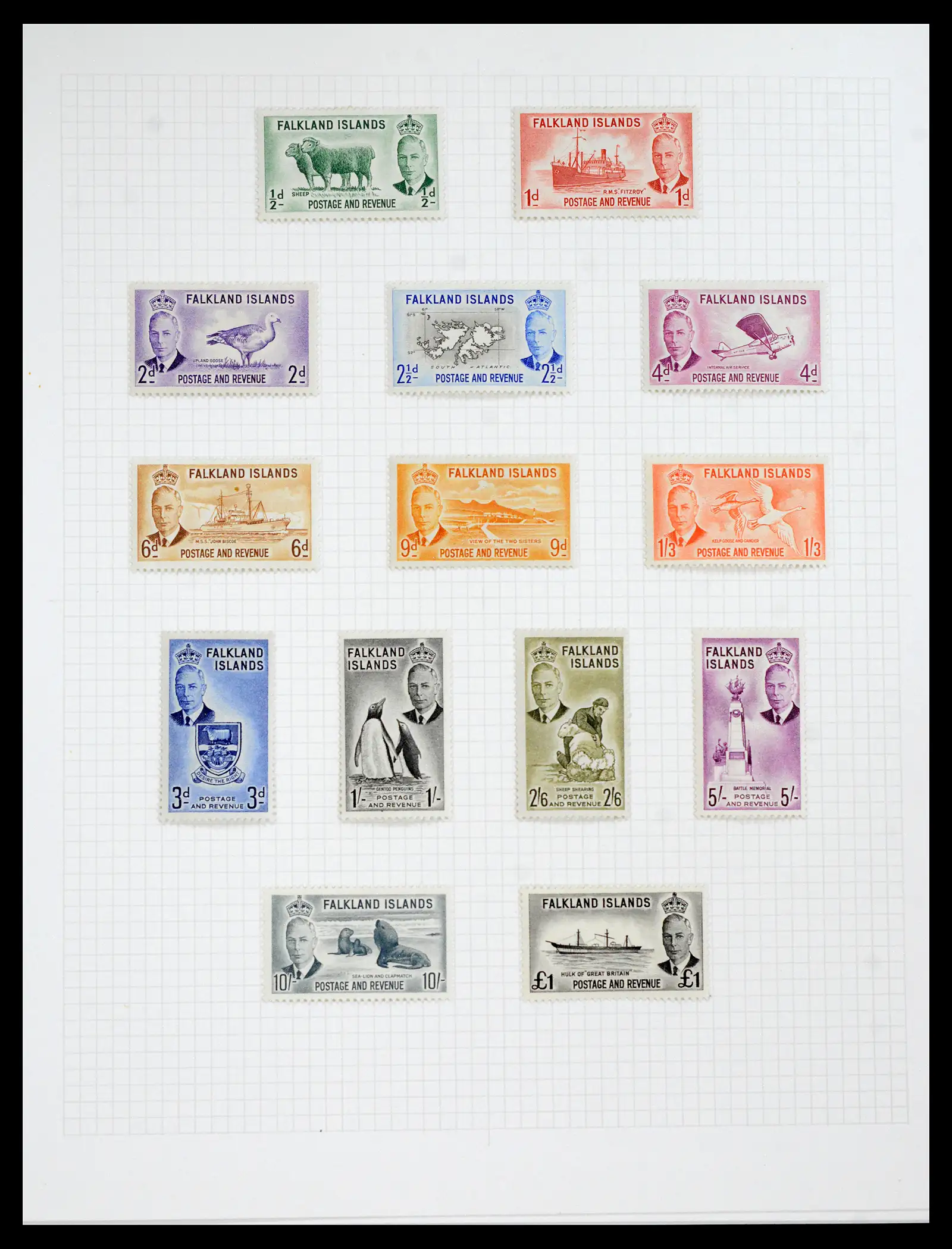40525 0022 - Stamp collection 40525 Falkland Islands supercollection 1869-1970.