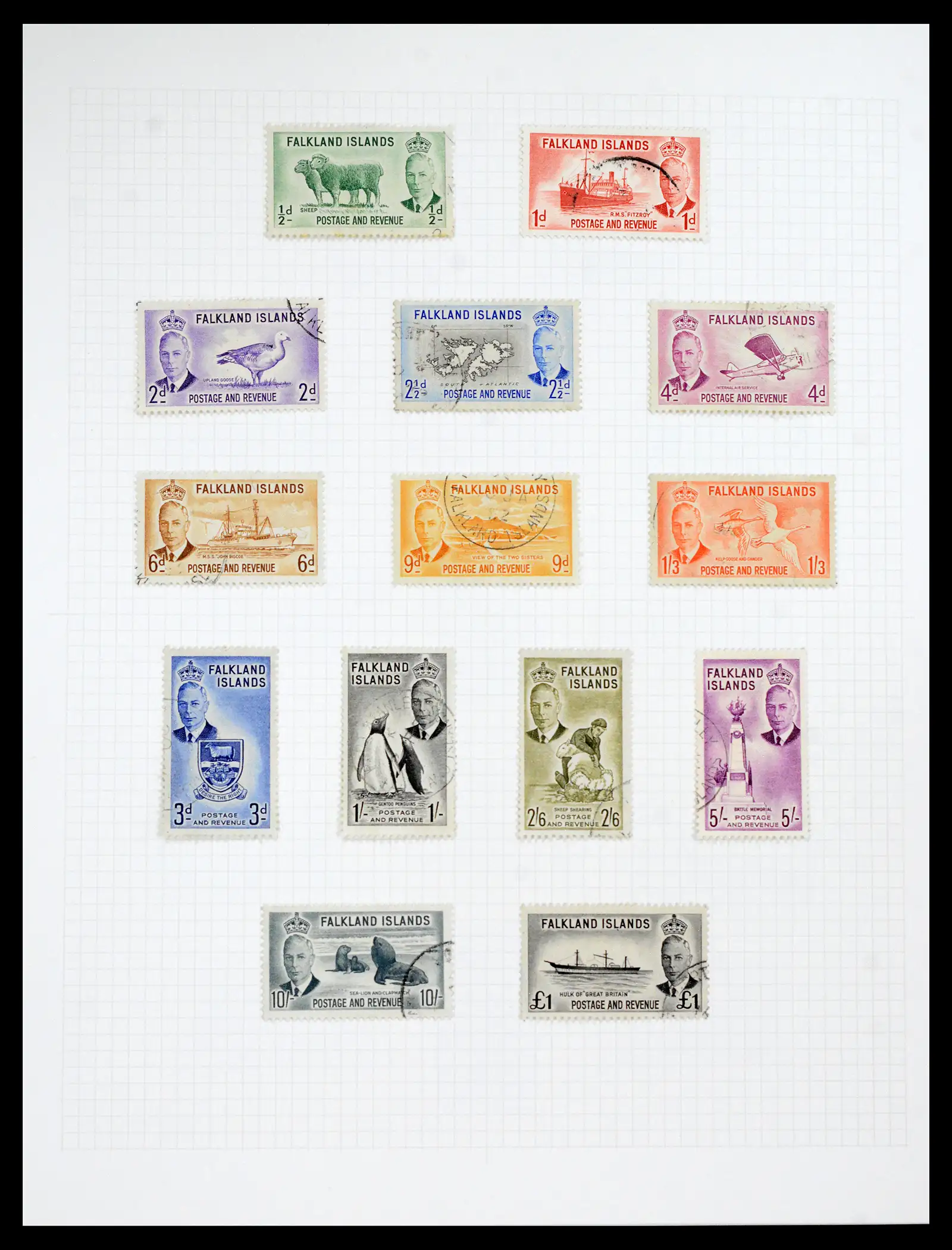 40525 0023 - Stamp collection 40525 Falkland Islands supercollection 1869-1970.