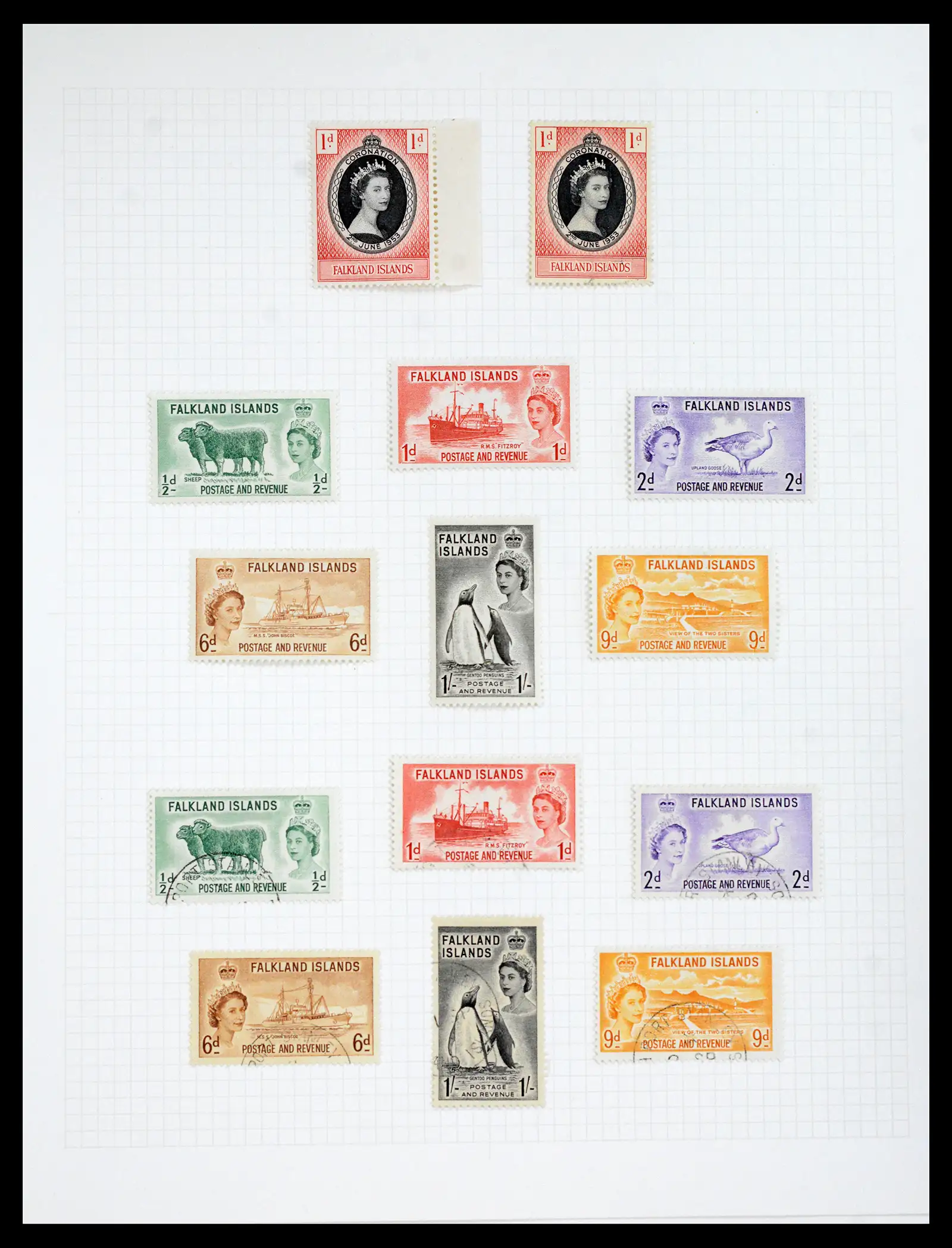 40525 0024 - Stamp collection 40525 Falkland Islands supercollection 1869-1970.