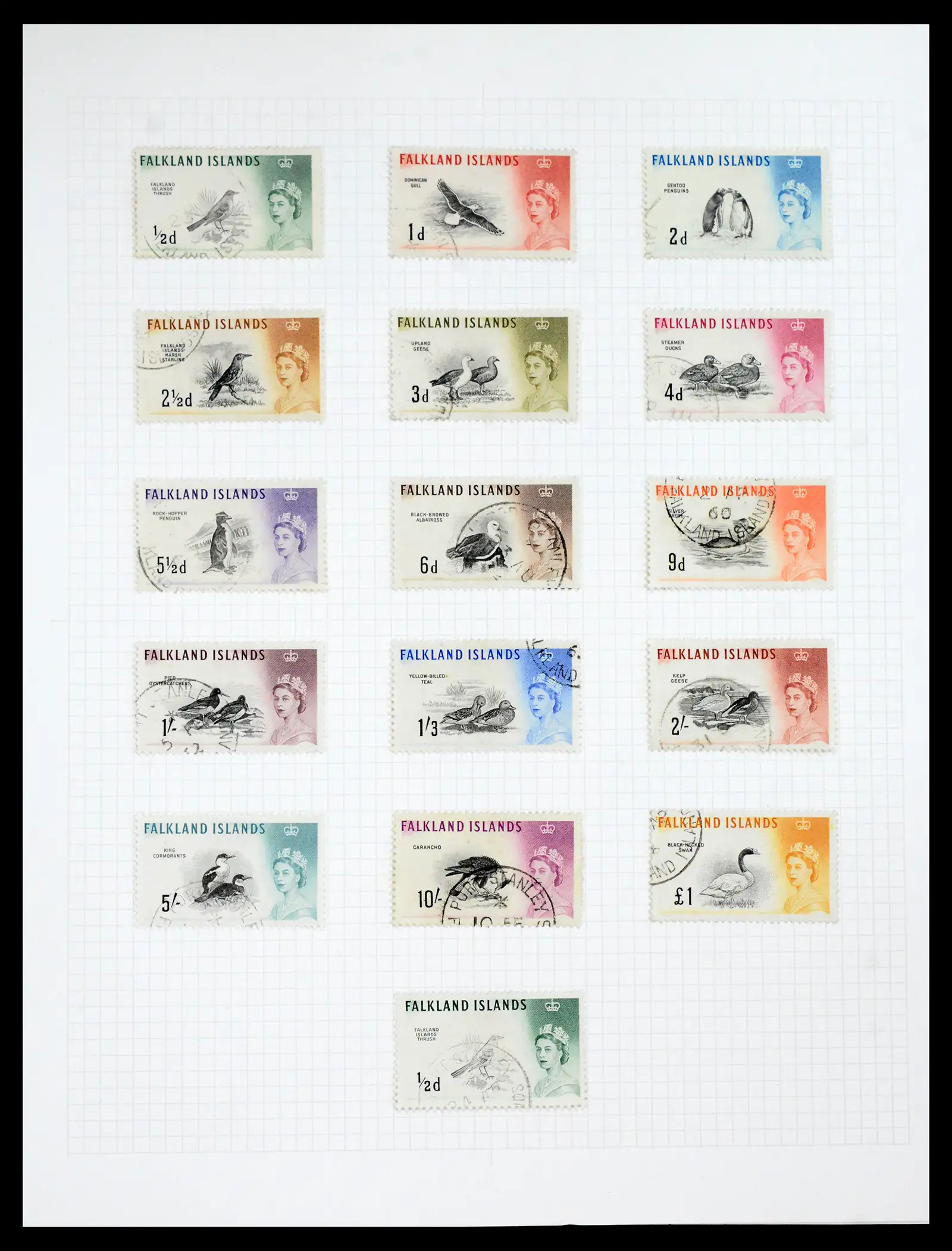 40525 0026 - Stamp collection 40525 Falkland Islands supercollection 1869-1970.