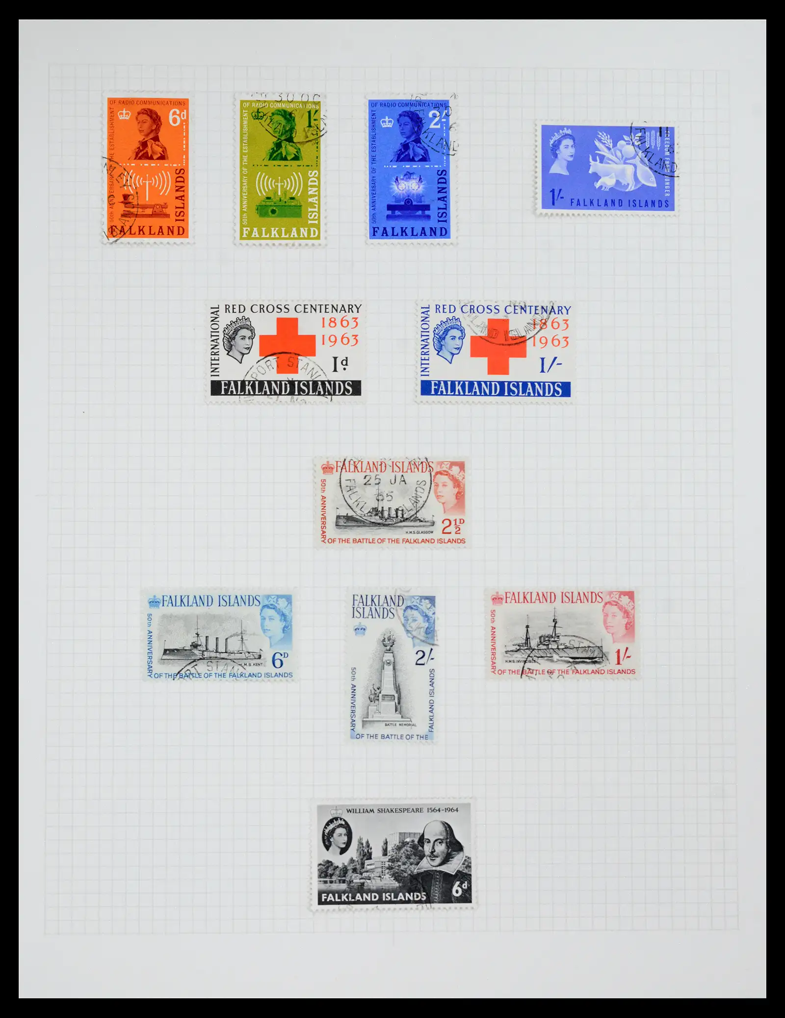40525 0028 - Stamp collection 40525 Falkland Islands supercollection 1869-1970.