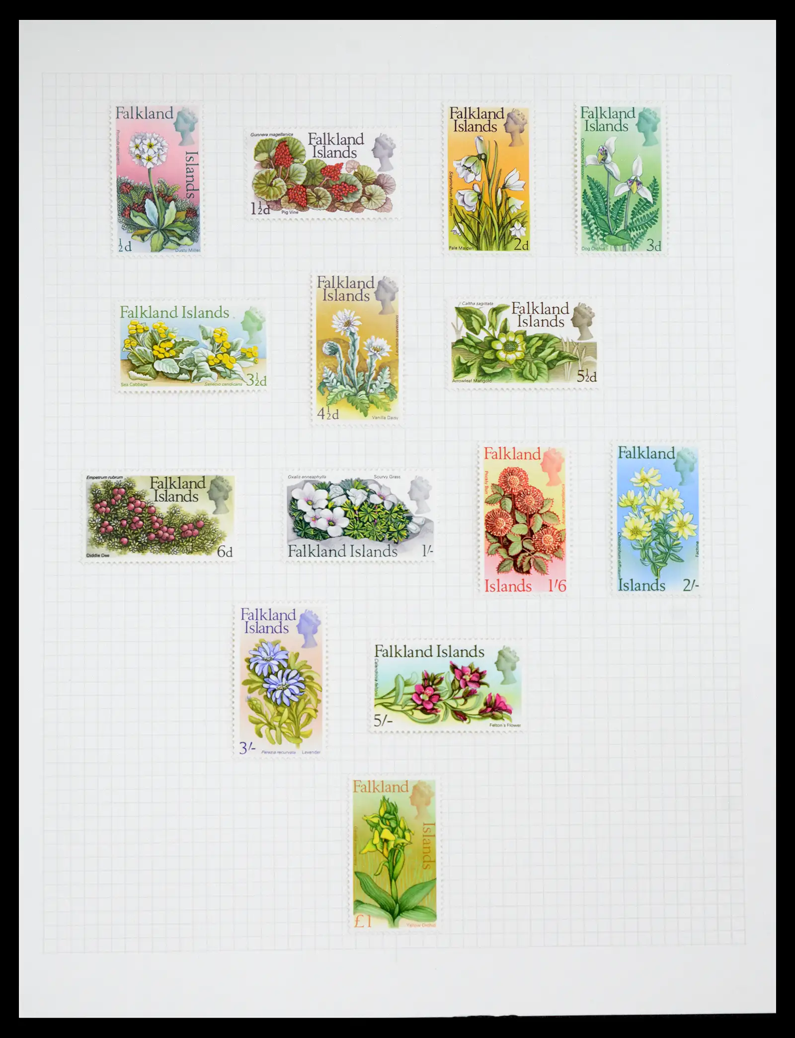 40525 0030 - Stamp collection 40525 Falkland Islands supercollection 1869-1970.