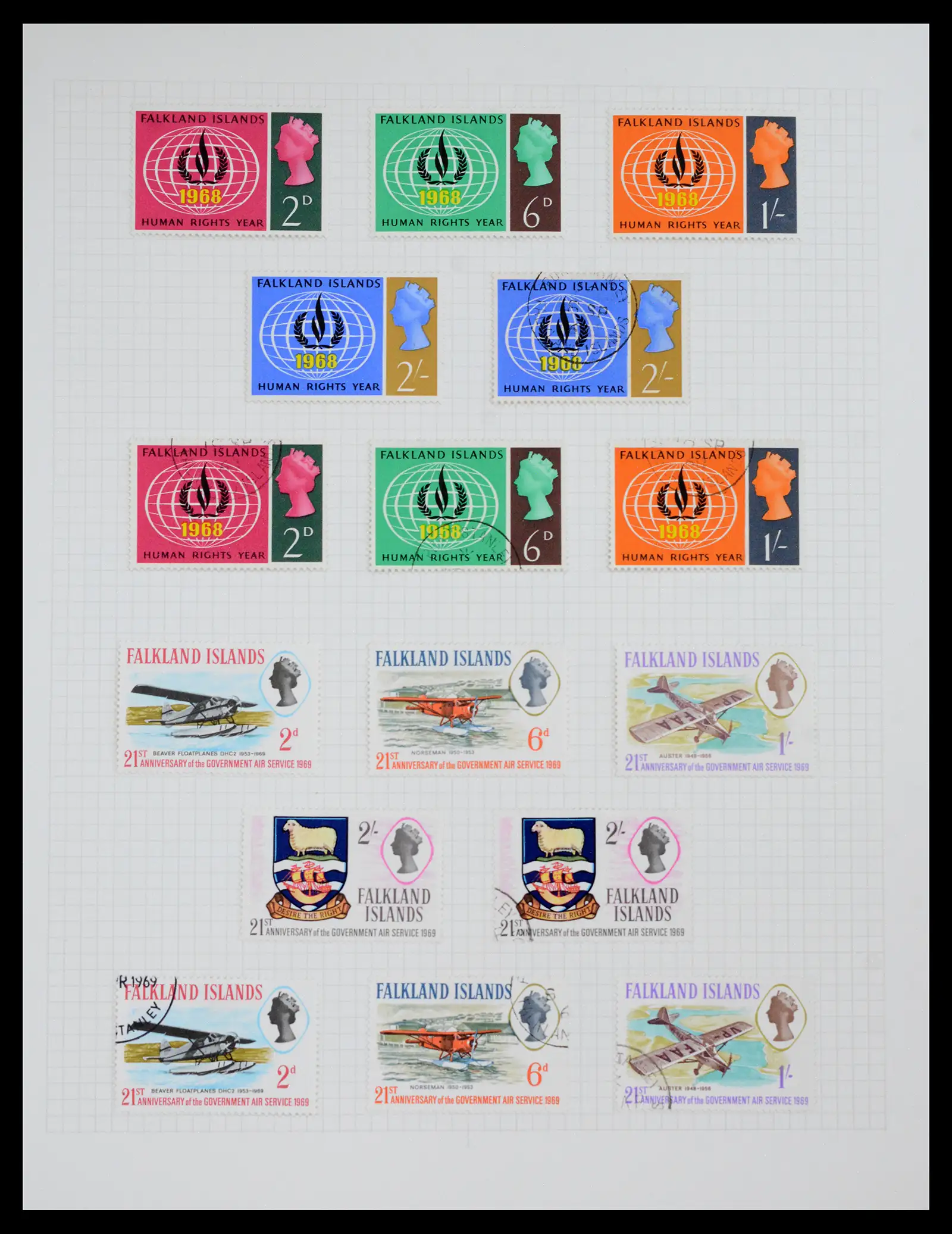 40525 0032 - Stamp collection 40525 Falkland Islands supercollection 1869-1970.