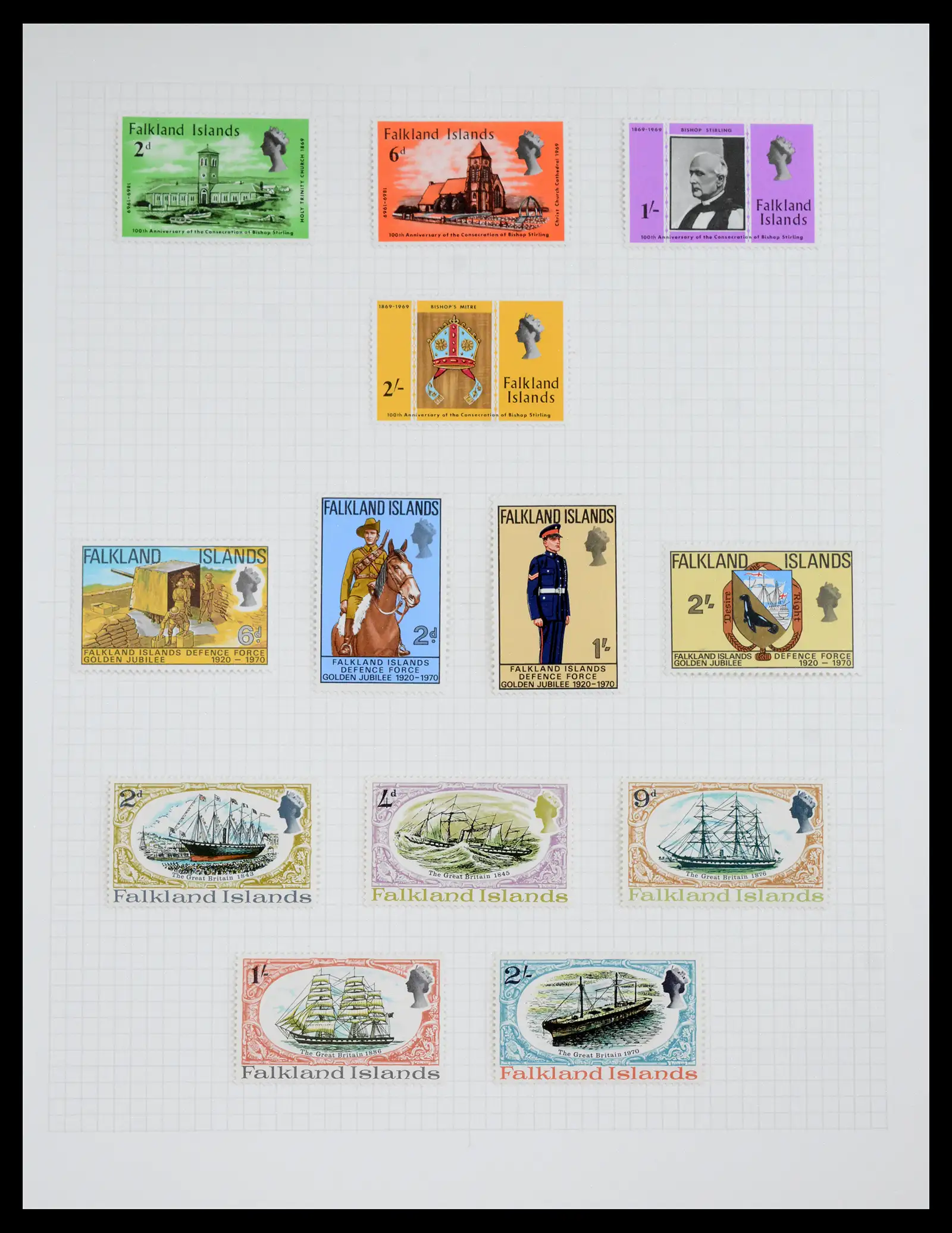 40525 0033 - Stamp collection 40525 Falkland Islands supercollection 1869-1970.