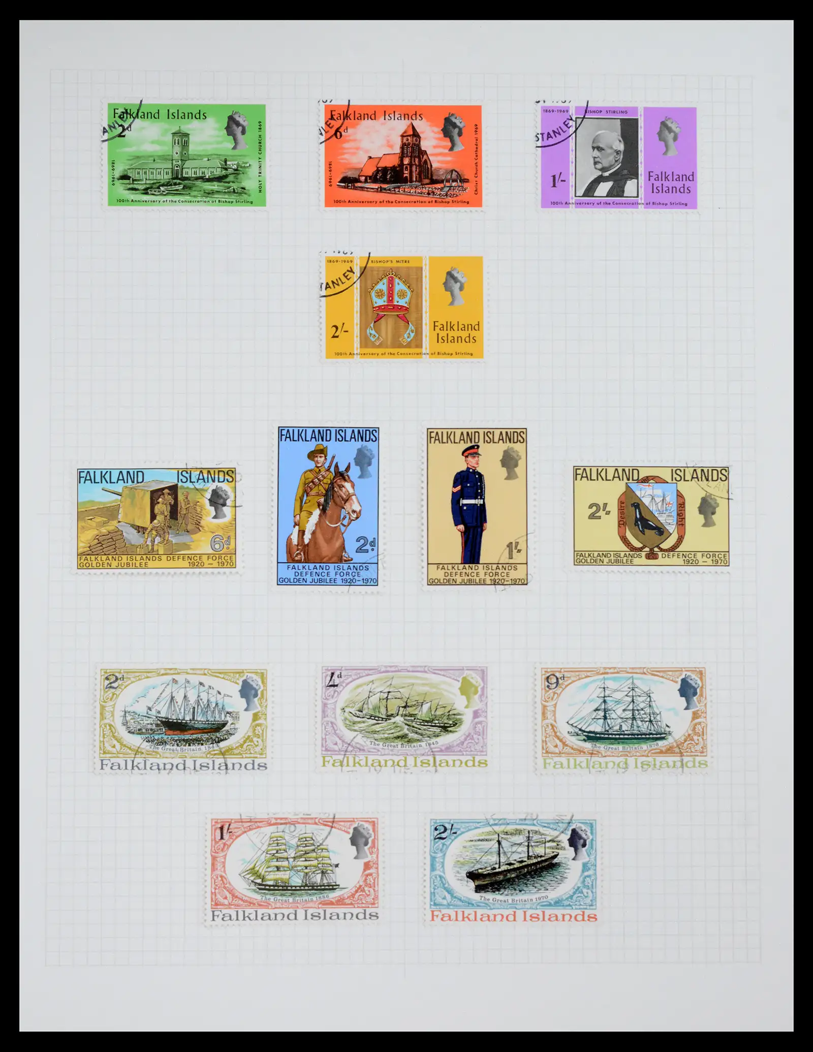 40525 0034 - Stamp collection 40525 Falkland Islands supercollection 1869-1970.