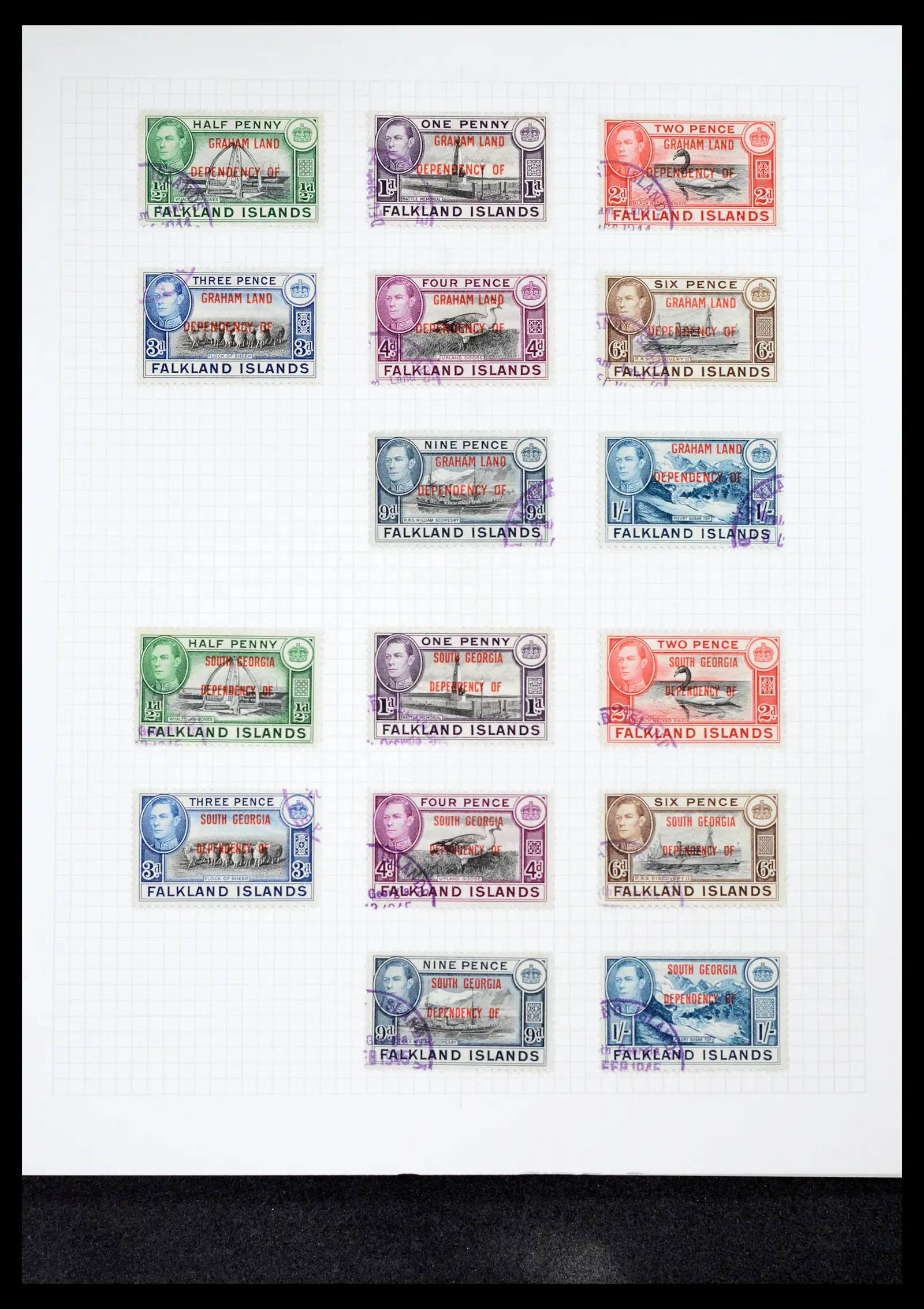 40525 0035 - Stamp collection 40525 Falkland Islands supercollection 1869-1970.