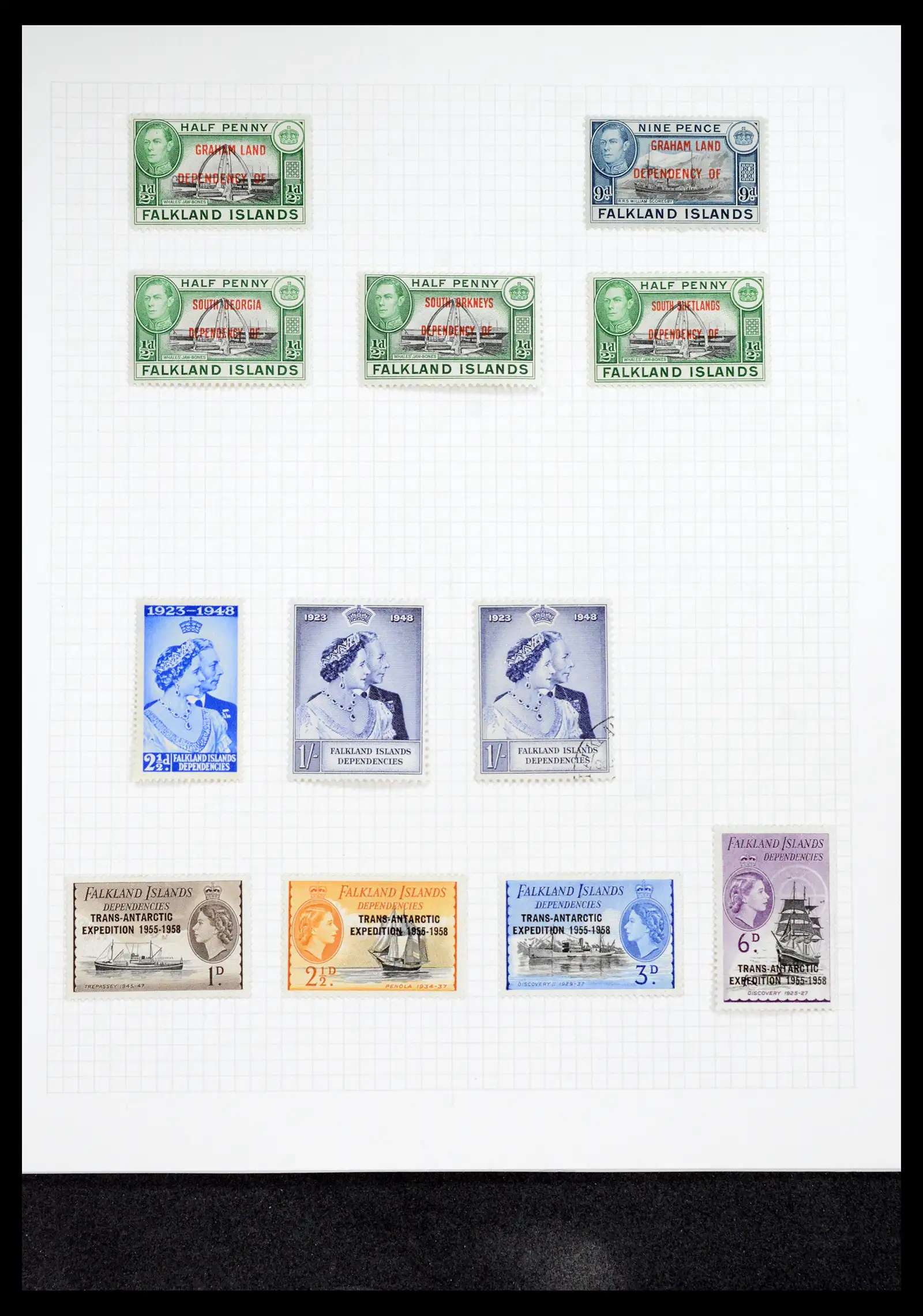 40525 0041 - Stamp collection 40525 Falkland Islands supercollection 1869-1970.