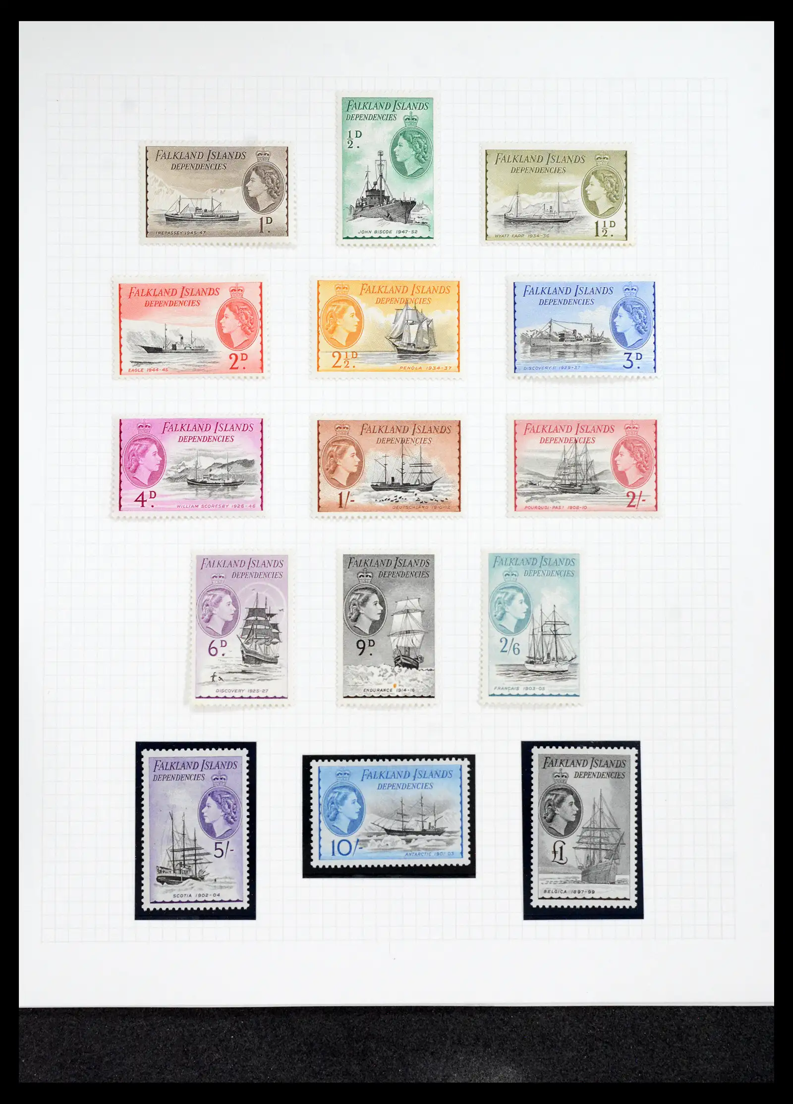 40525 0042 - Stamp collection 40525 Falkland Islands supercollection 1869-1970.