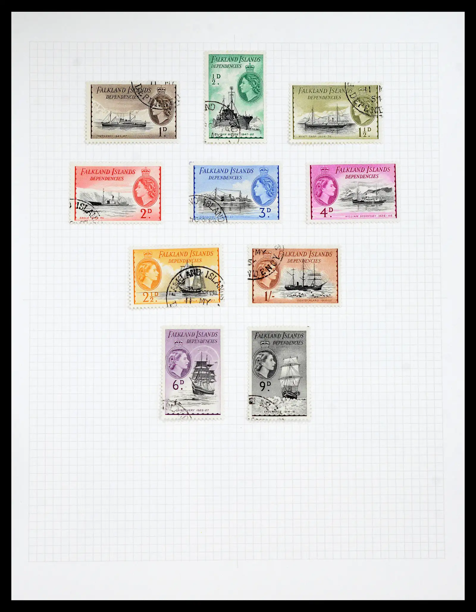 40525 0043 - Stamp collection 40525 Falkland Islands supercollection 1869-1970.