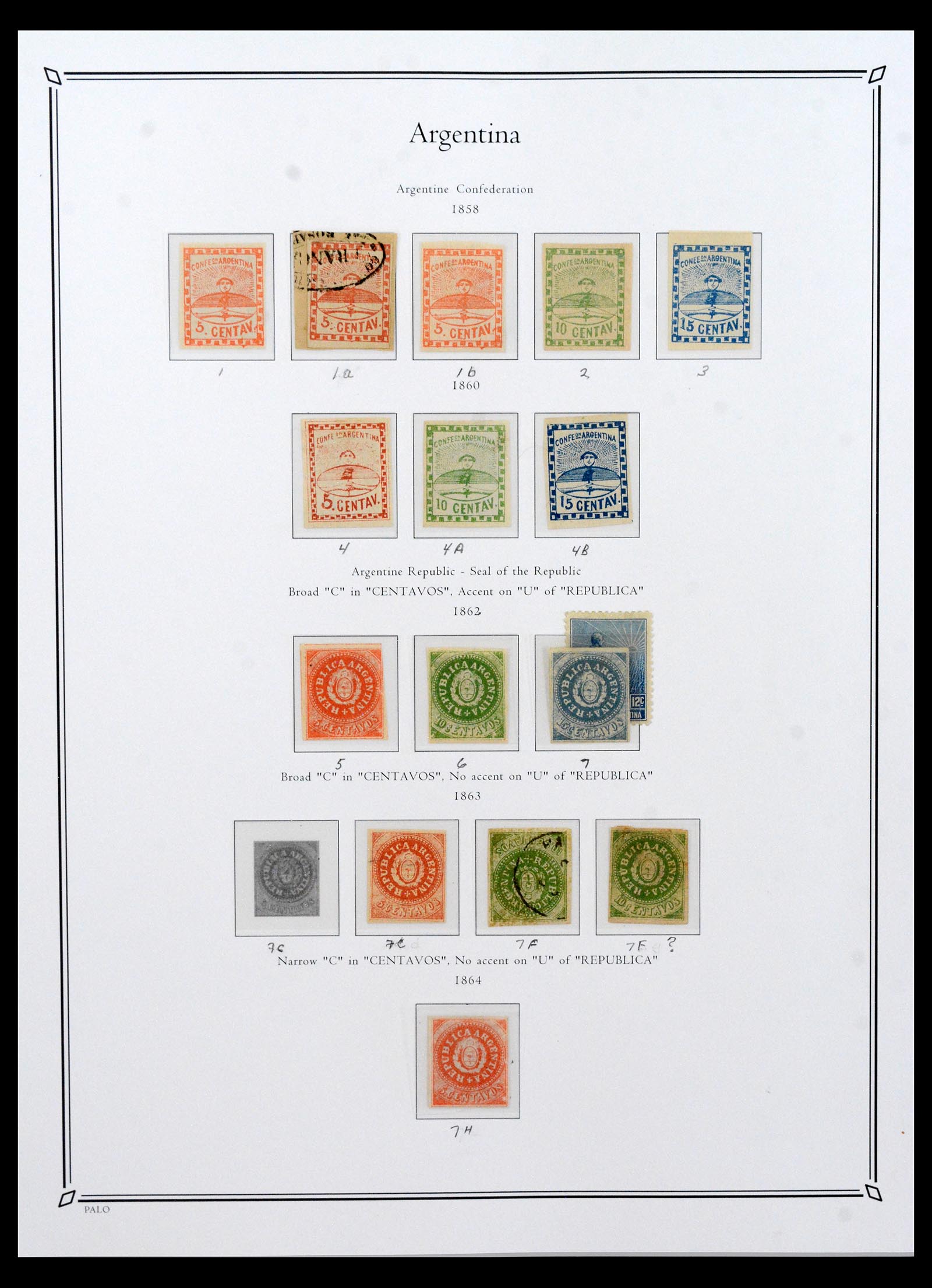 40526 0001 - Postzegel verzameling 40526 Argentinië 1858-1997.