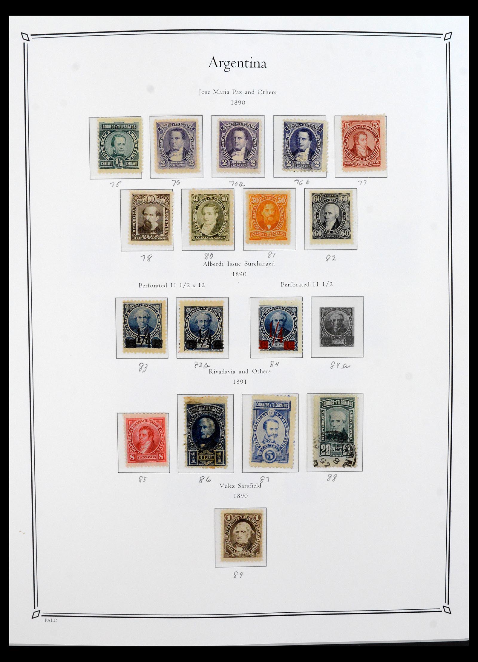 40526 0006 - Postzegel verzameling 40526 Argentinië 1858-1997.