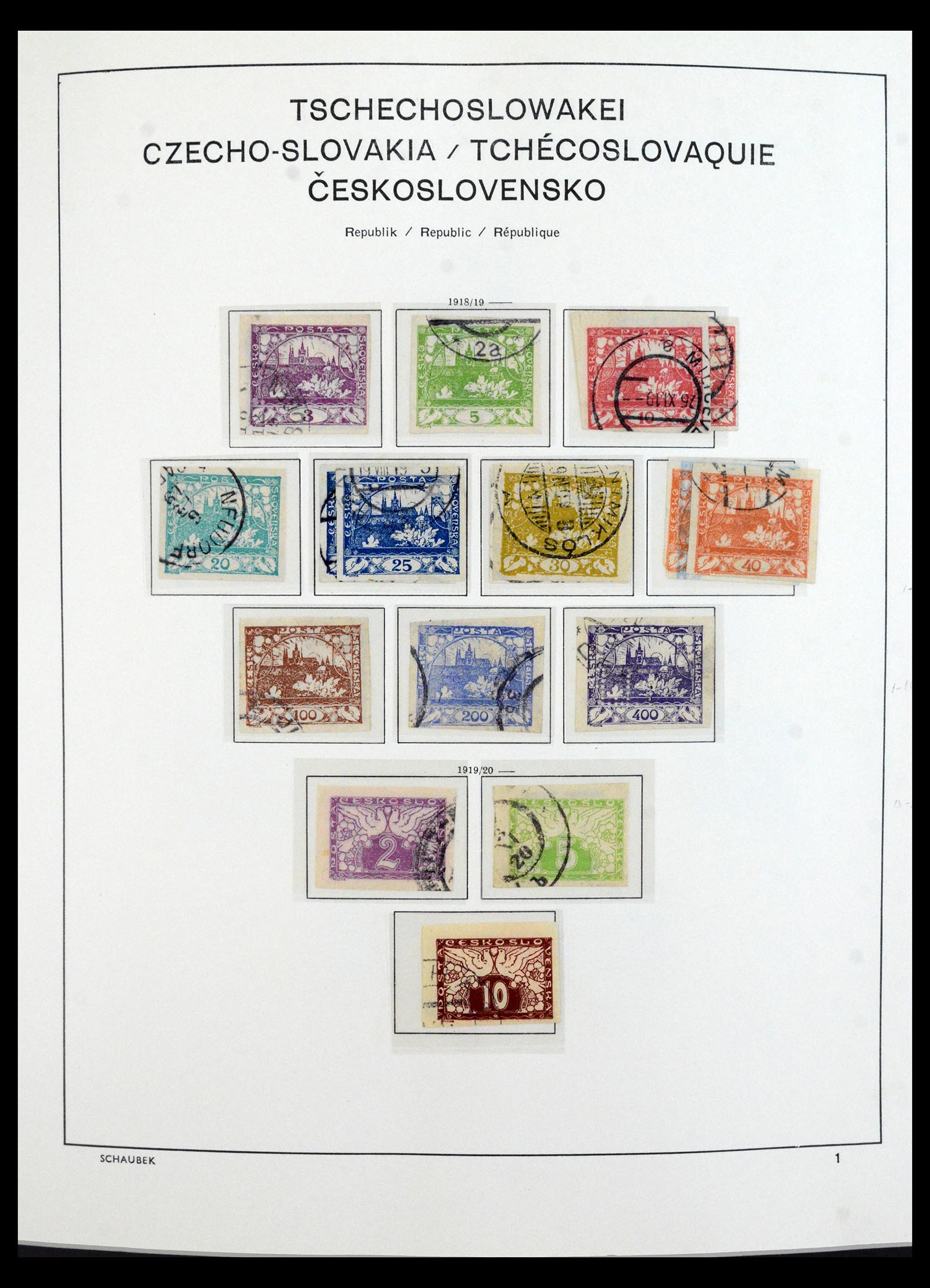 40532 0004 - Postzegel verzameling 40532 Tsjechoslowakije 1918-1991.
