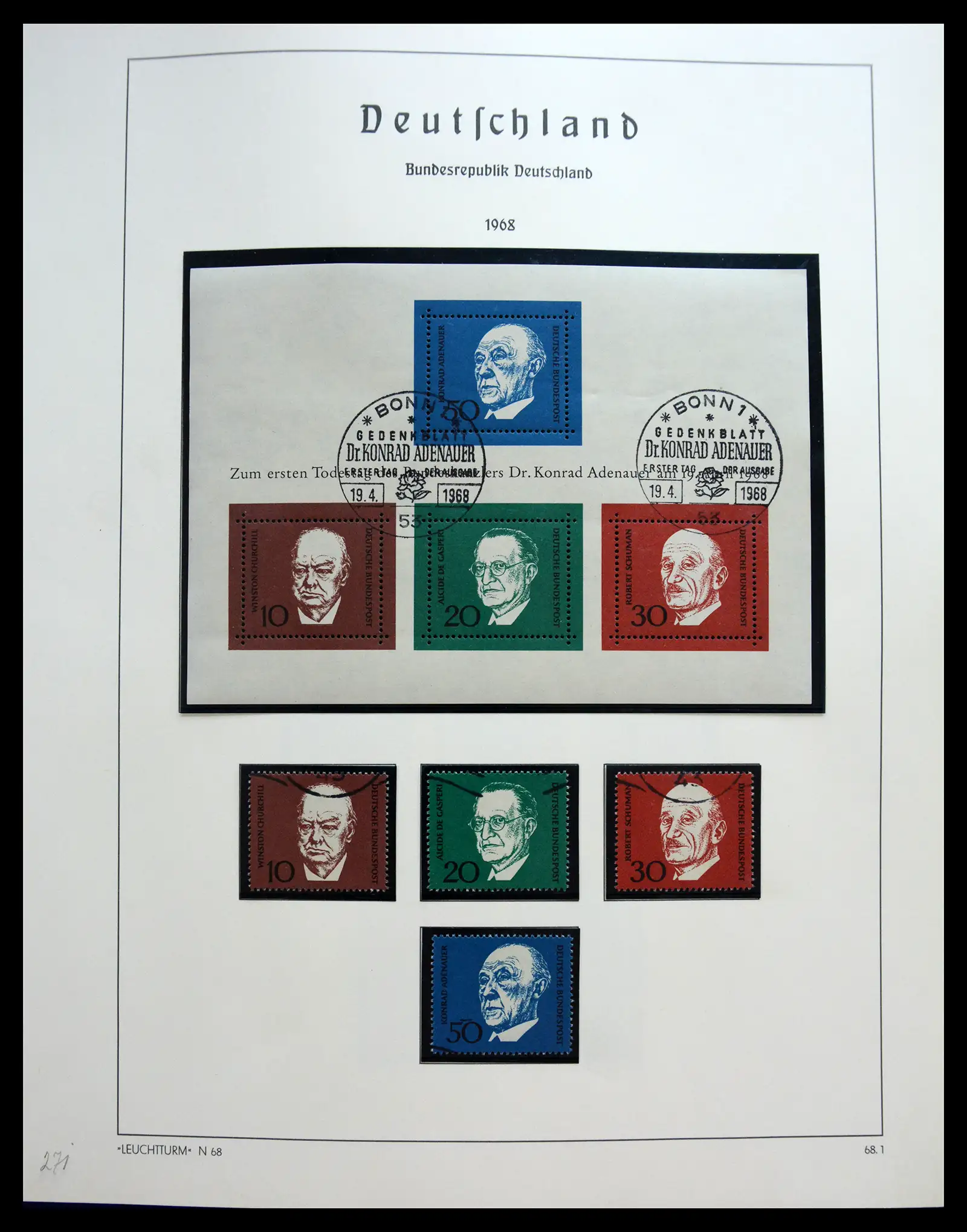40538 0041 - Stamp collection 40538 Bundespost Germany complete 1949-1990.