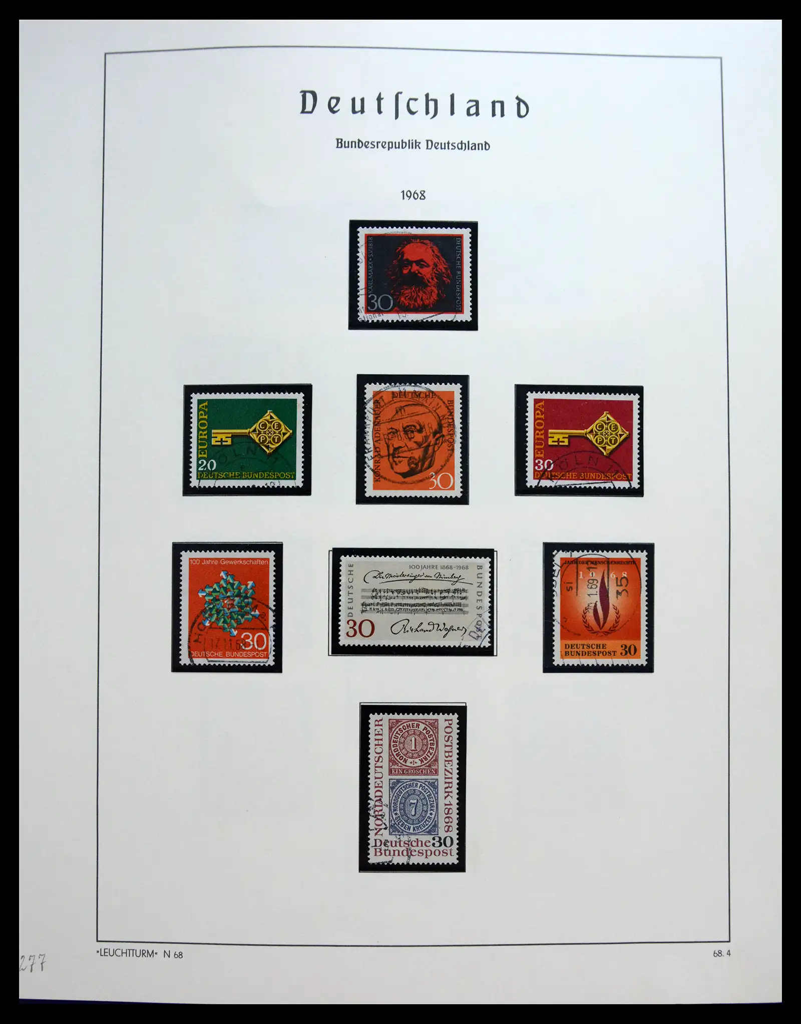 40538 0044 - Stamp collection 40538 Bundespost Germany complete 1949-1990.