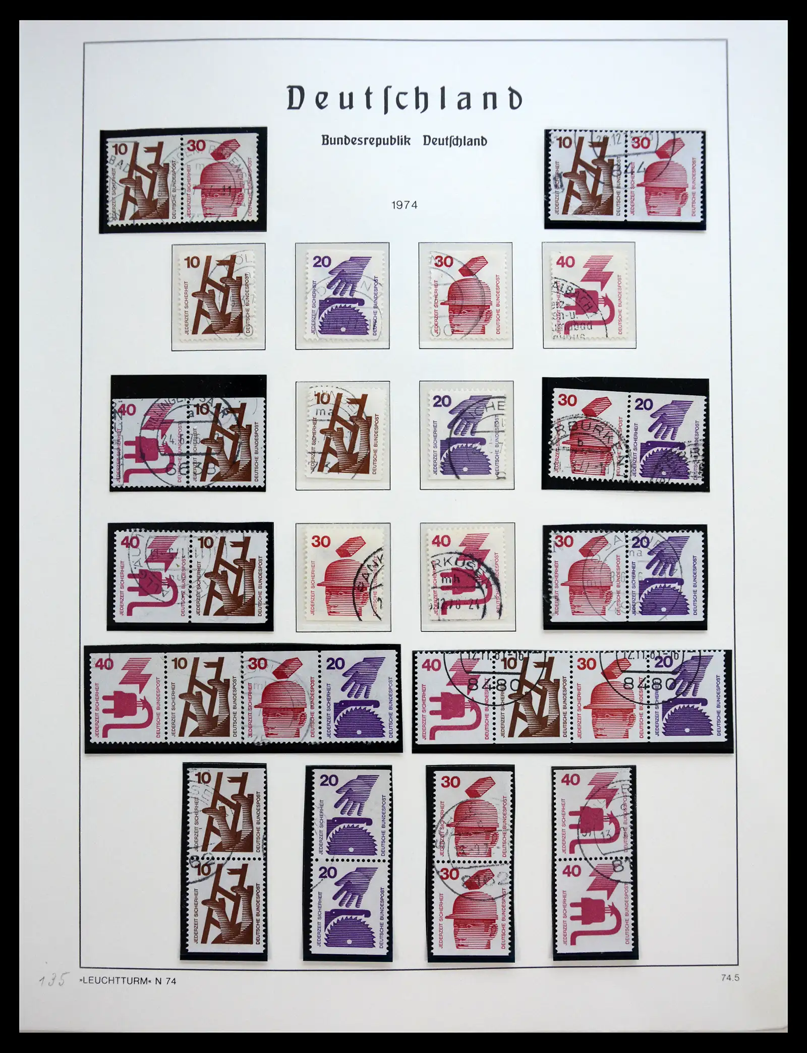 40538 0073 - Stamp collection 40538 Bundespost Germany complete 1949-1990.