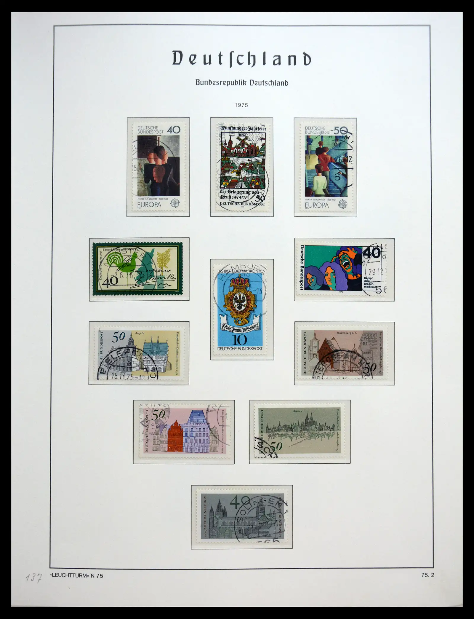 40538 0075 - Stamp collection 40538 Bundespost Germany complete 1949-1990.