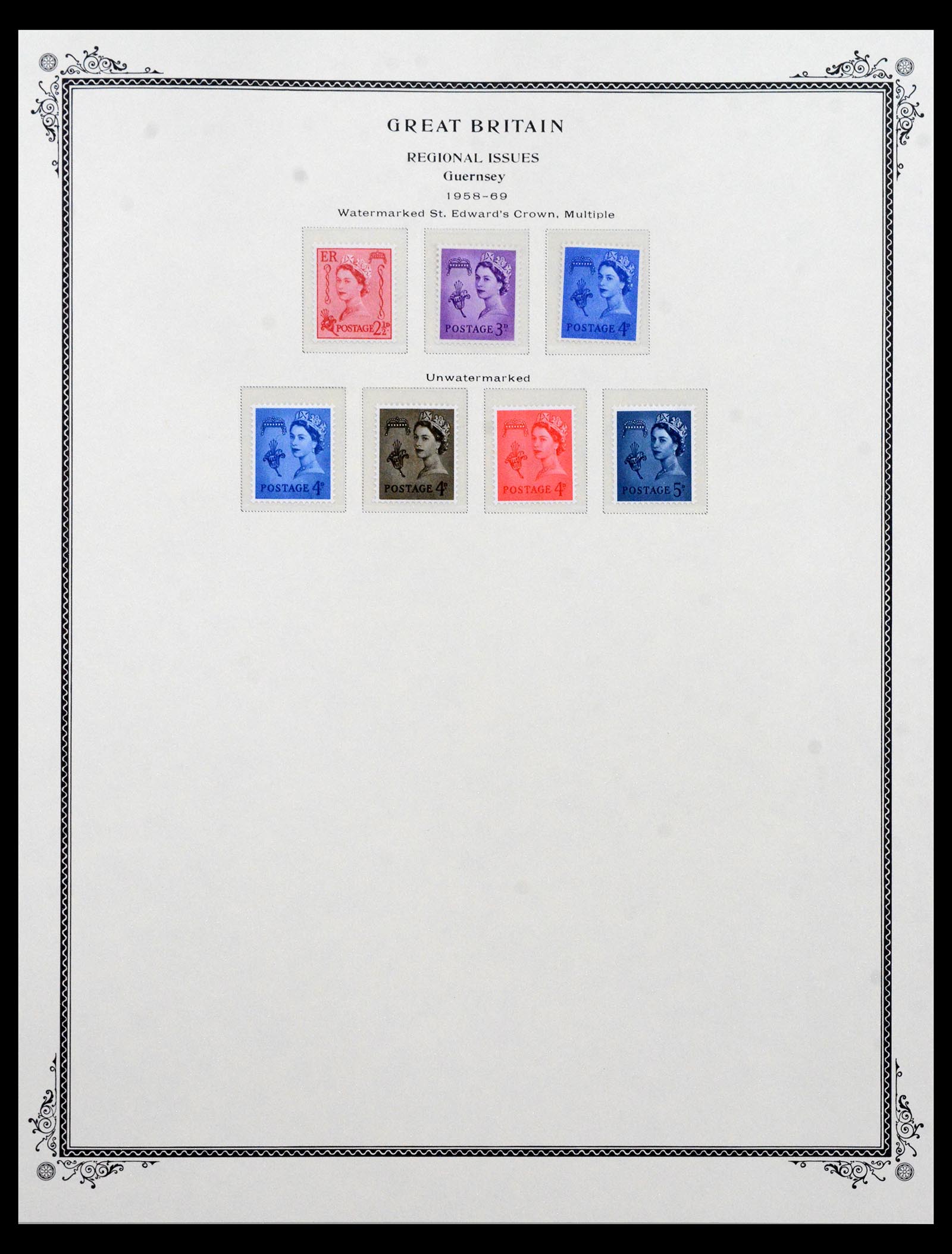 40541 0001 - Postzegel verzameling 40541 Guernsey en Jersey 1969-2008.