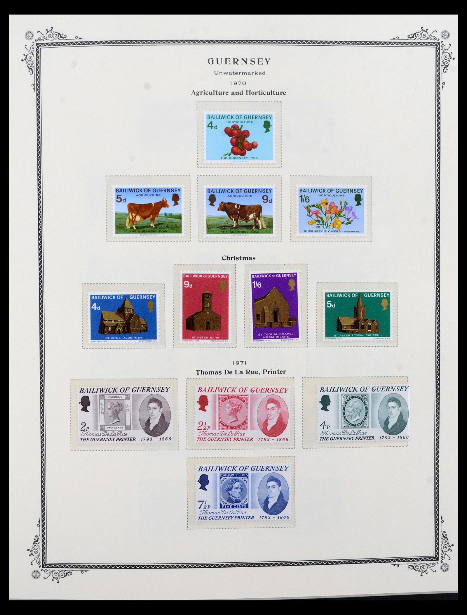 40541 0004 - Postzegel verzameling 40541 Guernsey en Jersey 1969-2008.