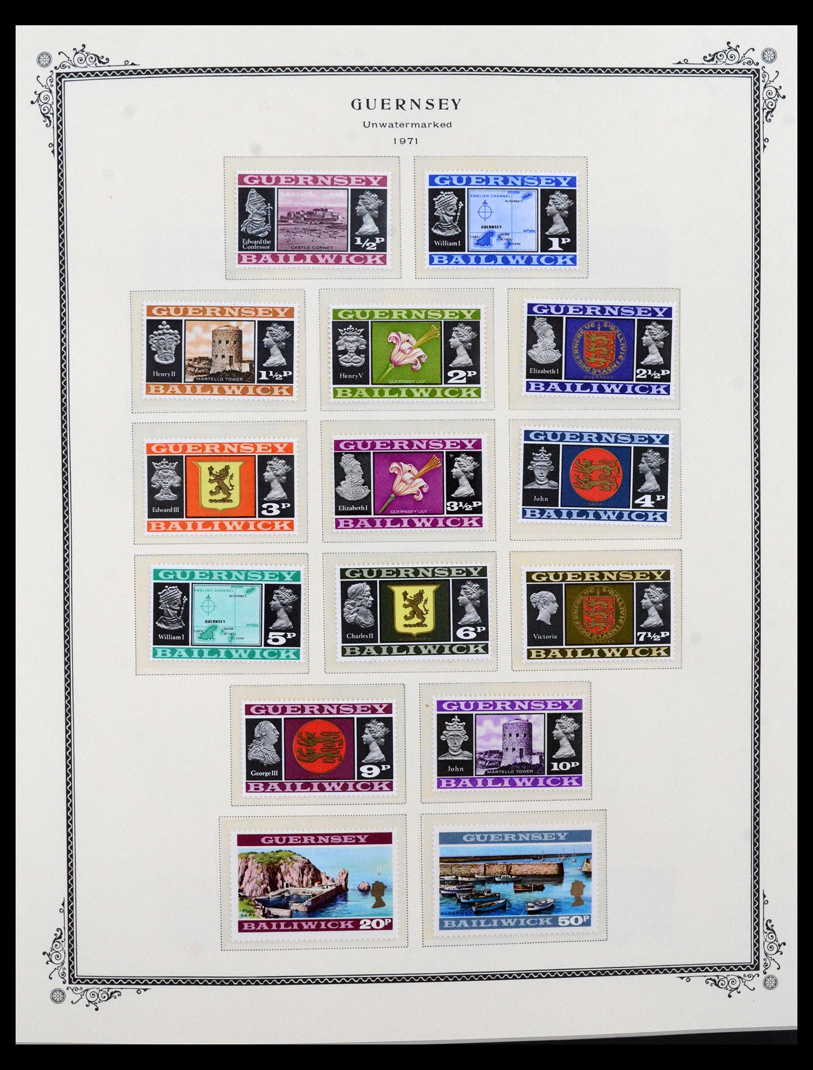 40541 0005 - Postzegel verzameling 40541 Guernsey en Jersey 1969-2008.