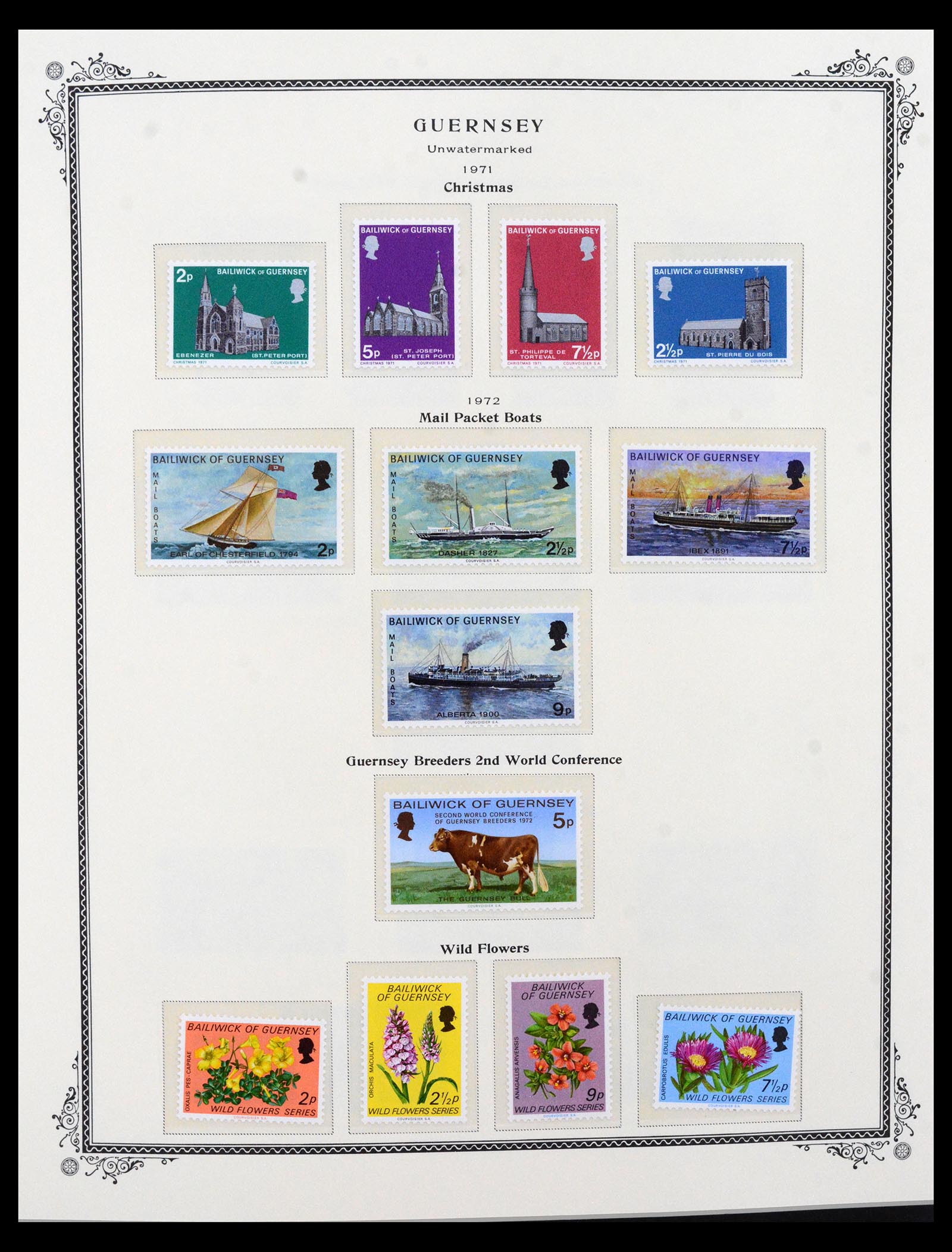 40541 0006 - Postzegel verzameling 40541 Guernsey en Jersey 1969-2008.