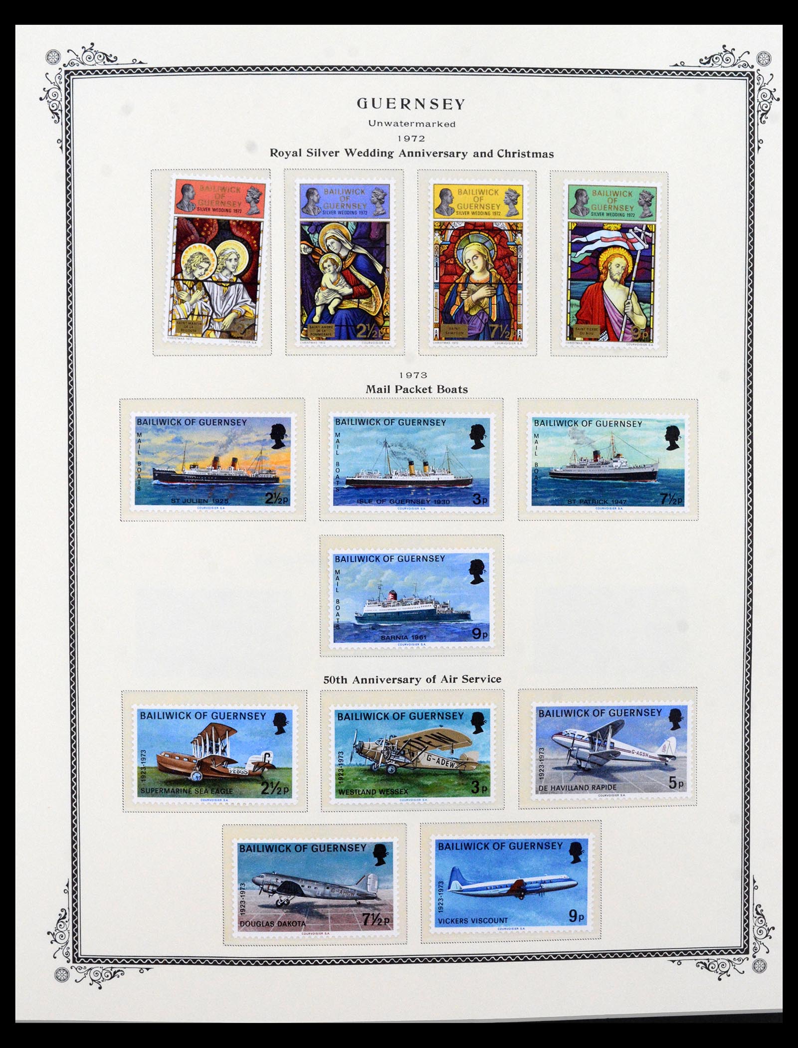 40541 0007 - Postzegel verzameling 40541 Guernsey en Jersey 1969-2008.