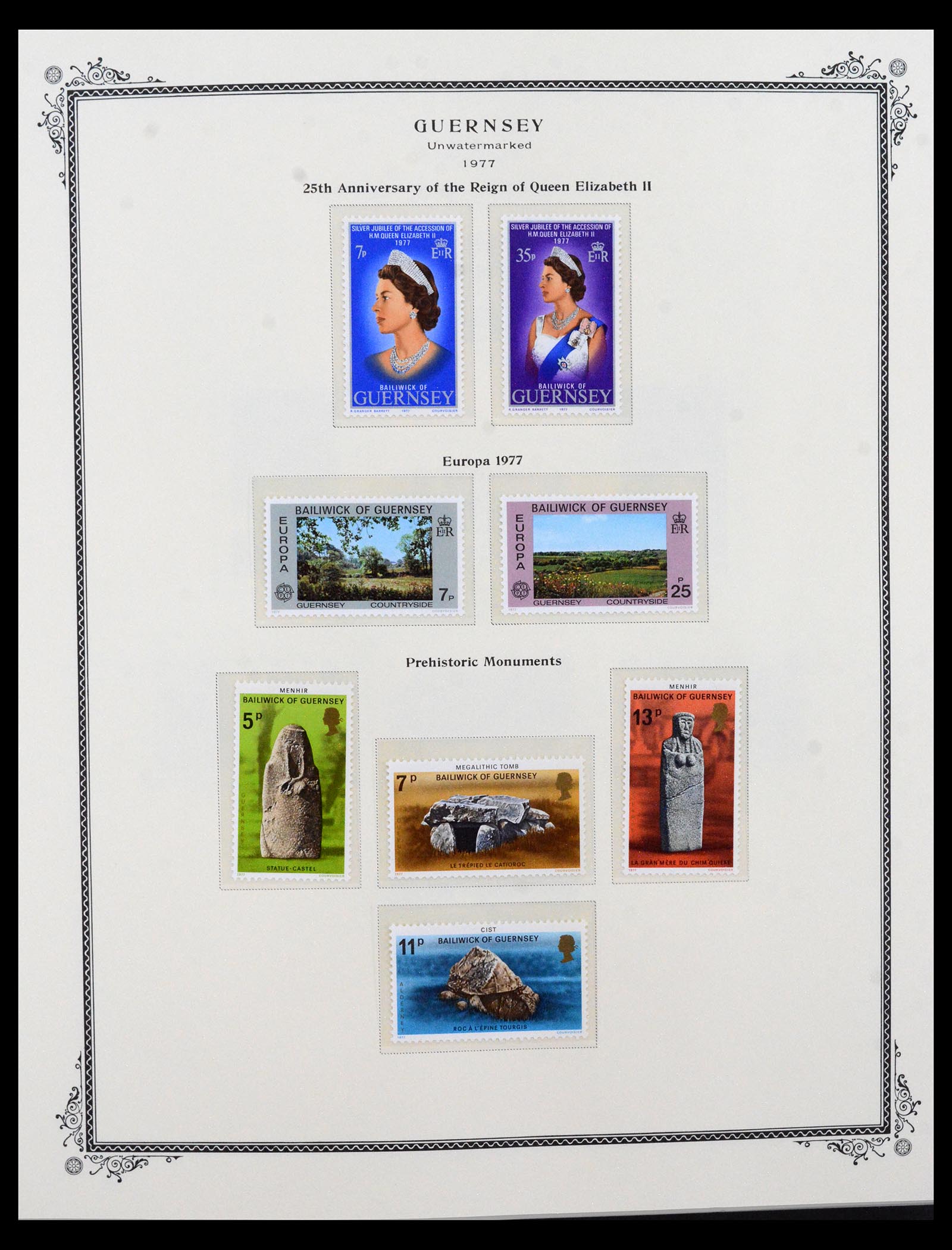 40541 0013 - Postzegel verzameling 40541 Guernsey en Jersey 1969-2008.