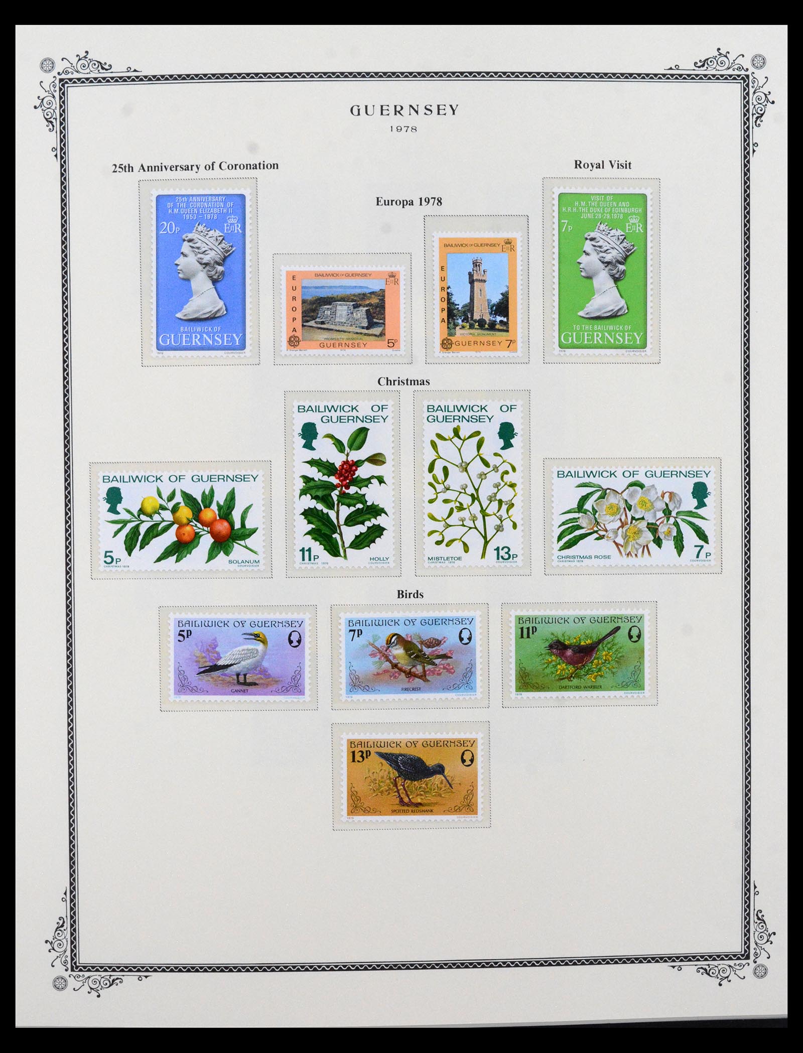 40541 0014 - Postzegel verzameling 40541 Guernsey en Jersey 1969-2008.