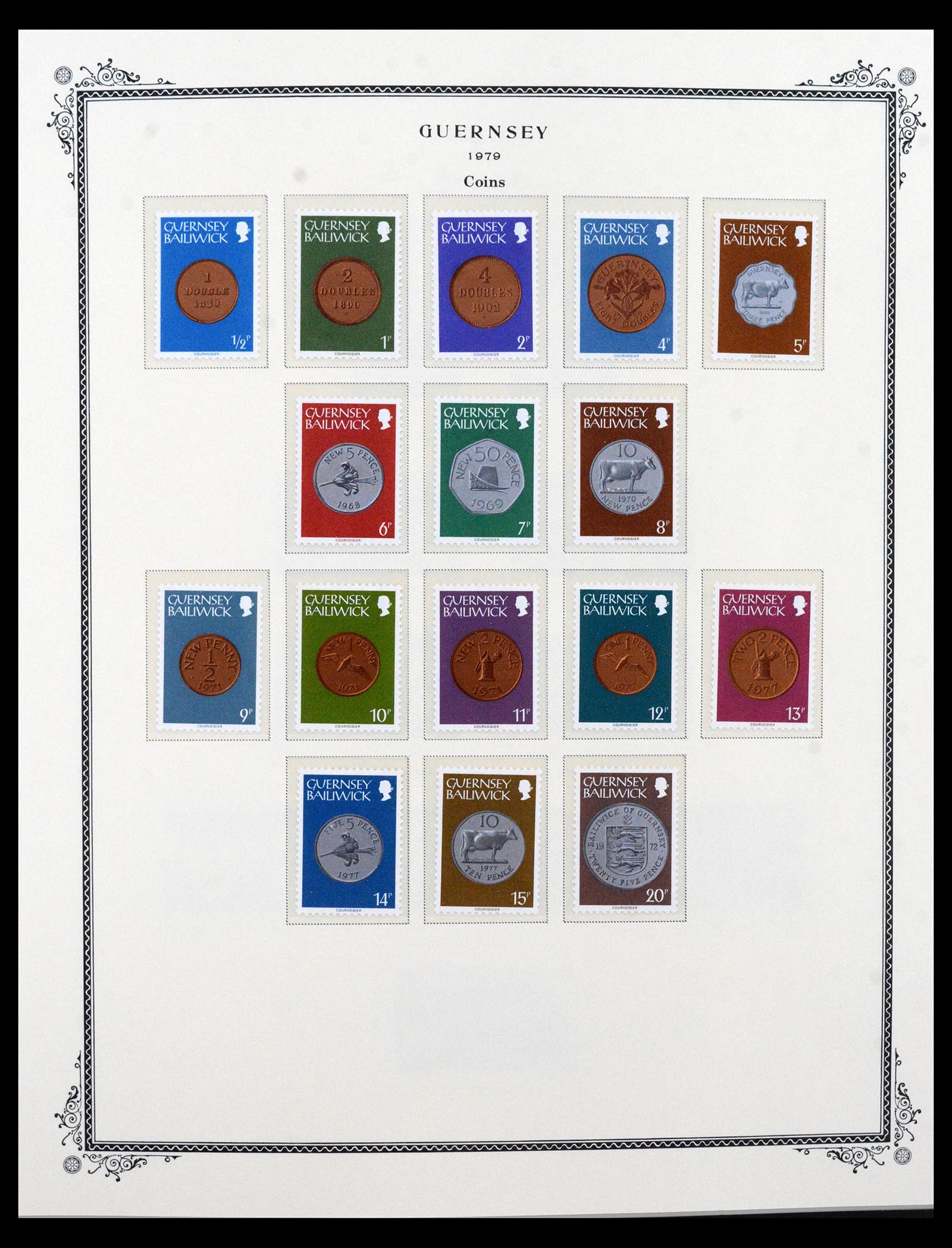 40541 0015 - Postzegel verzameling 40541 Guernsey en Jersey 1969-2008.