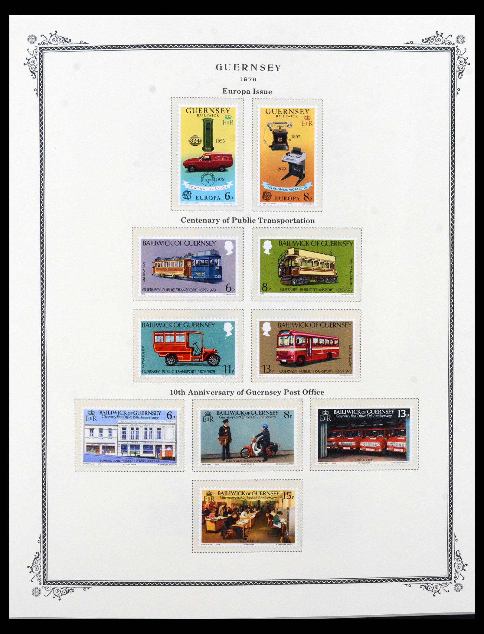 40541 0016 - Postzegel verzameling 40541 Guernsey en Jersey 1969-2008.