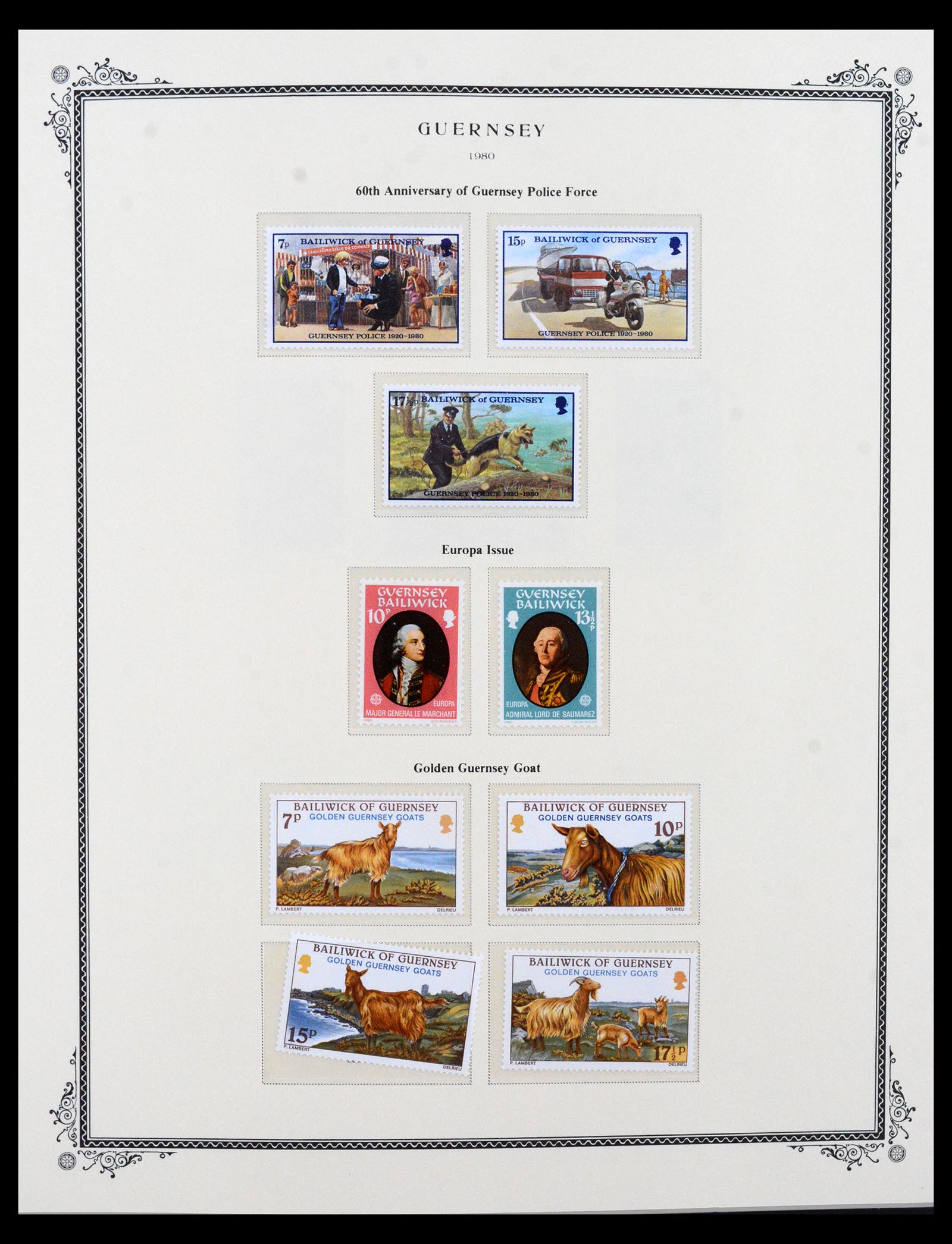 40541 0017 - Postzegel verzameling 40541 Guernsey en Jersey 1969-2008.