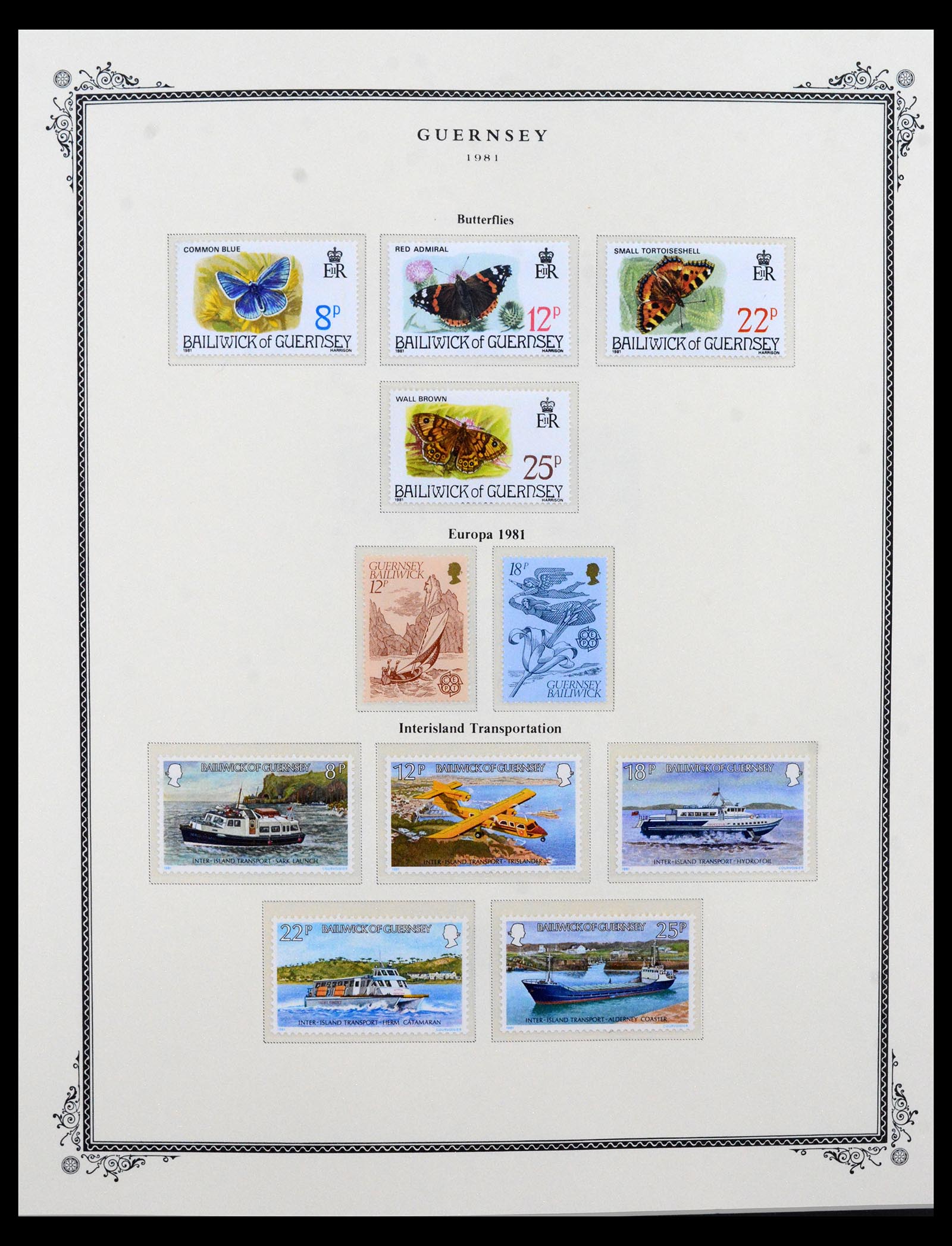 40541 0019 - Postzegel verzameling 40541 Guernsey en Jersey 1969-2008.