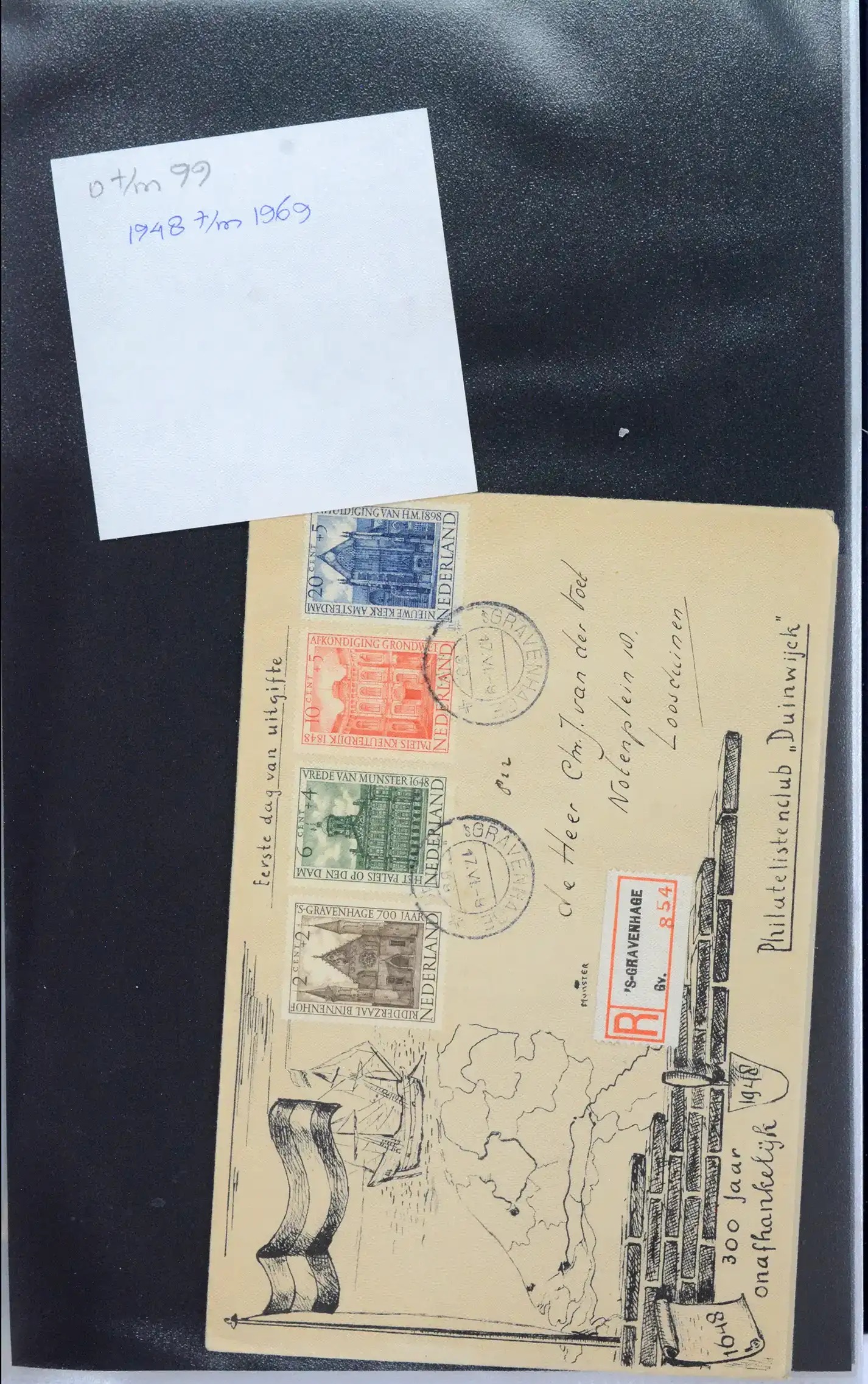 40547 0001 - Postzegel verzameling 40547 Nederland en gebieden FDC's 1948-1965.