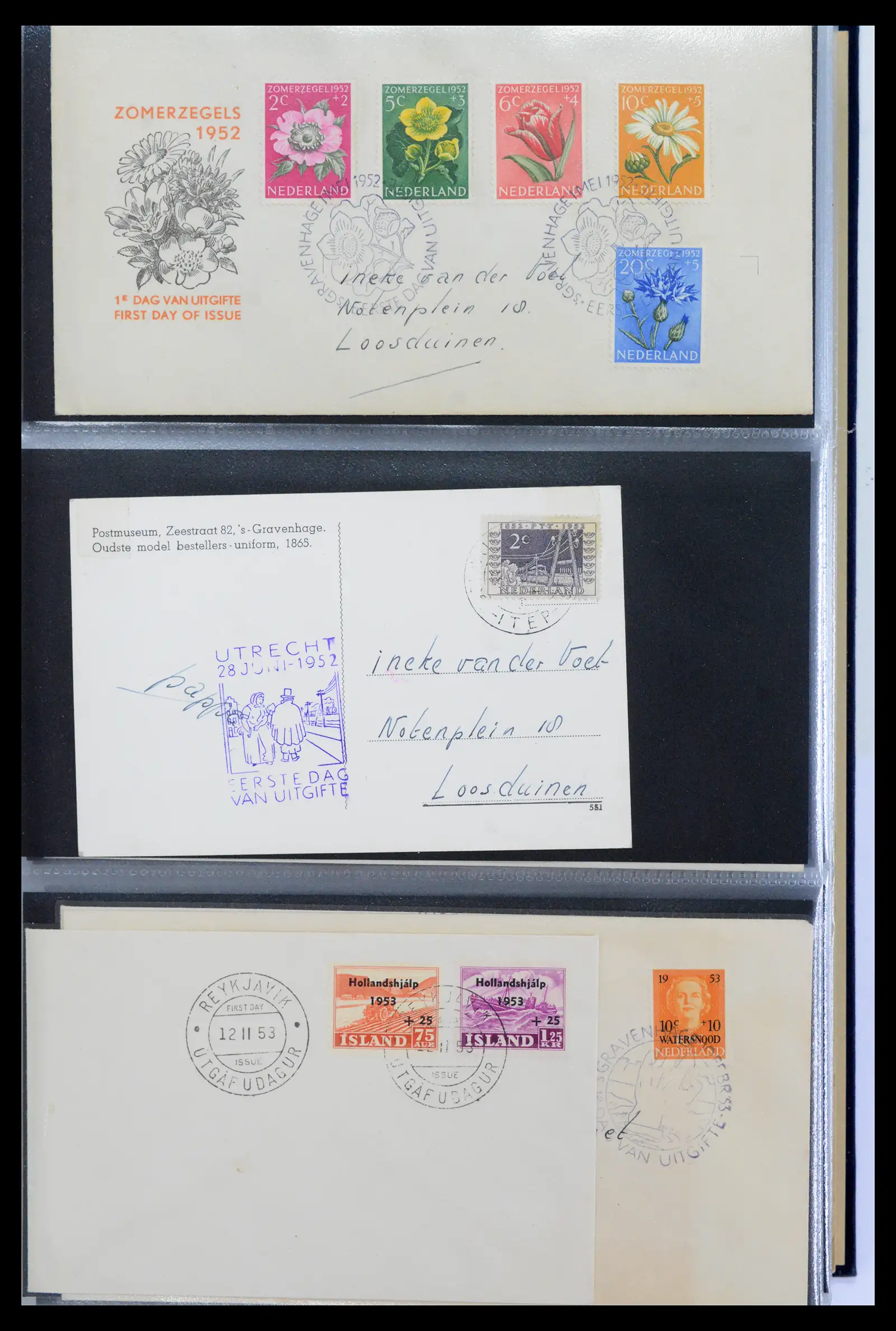 40547 0004 - Postzegel verzameling 40547 Nederland en gebieden FDC's 1948-1965.
