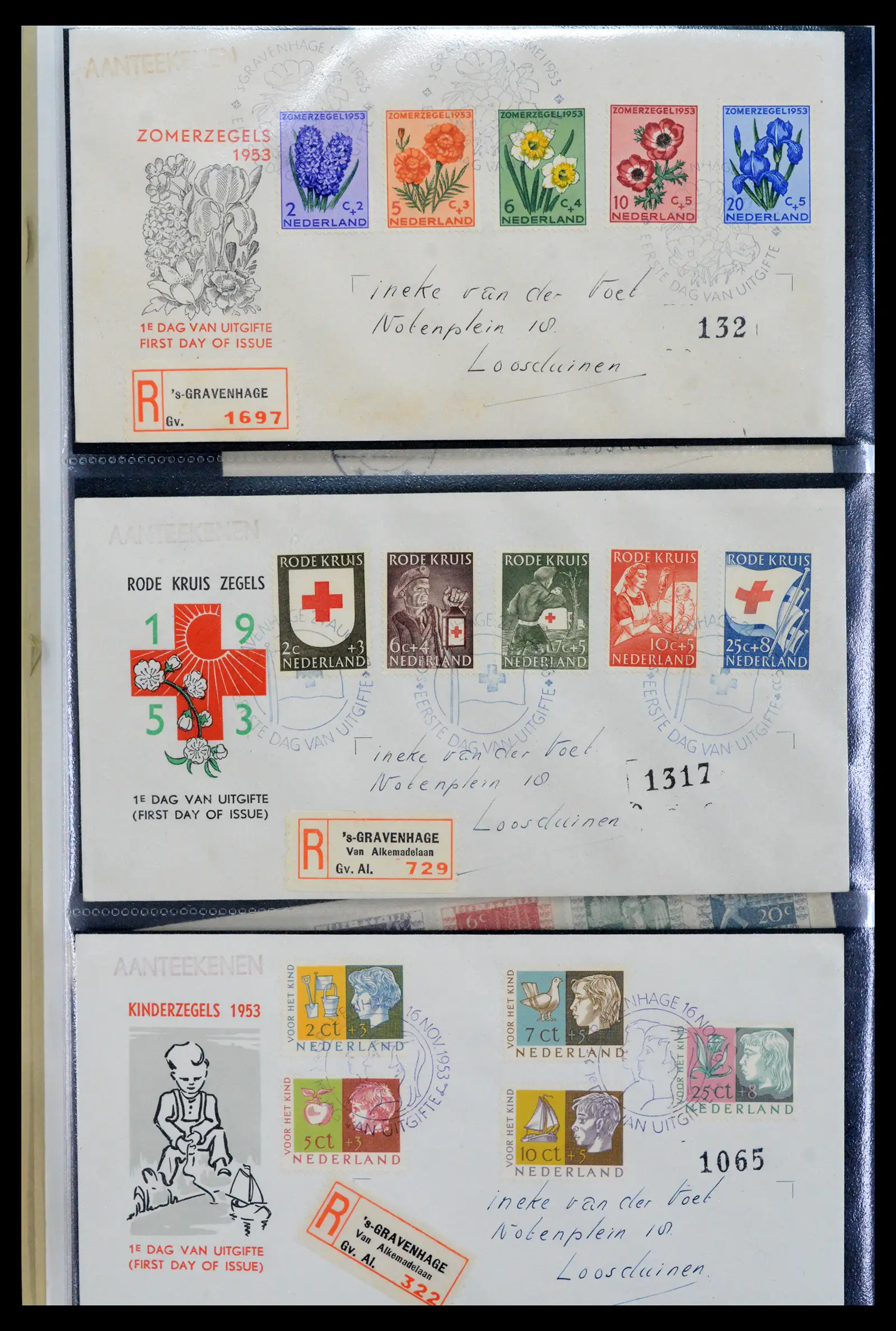 40547 0005 - Postzegel verzameling 40547 Nederland en gebieden FDC's 1948-1965.