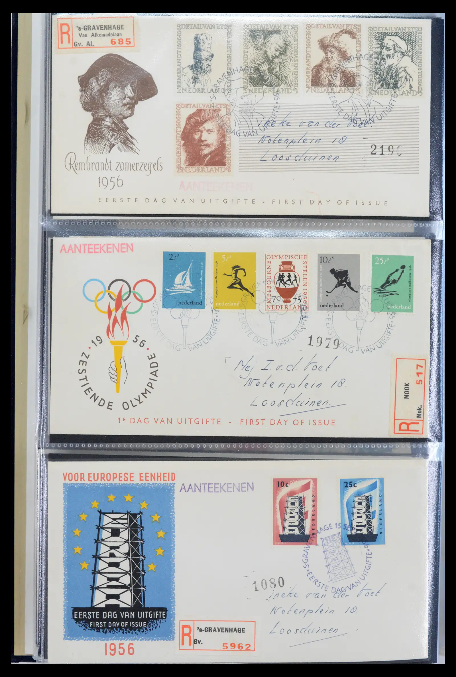 40547 0009 - Postzegel verzameling 40547 Nederland en gebieden FDC's 1948-1965.
