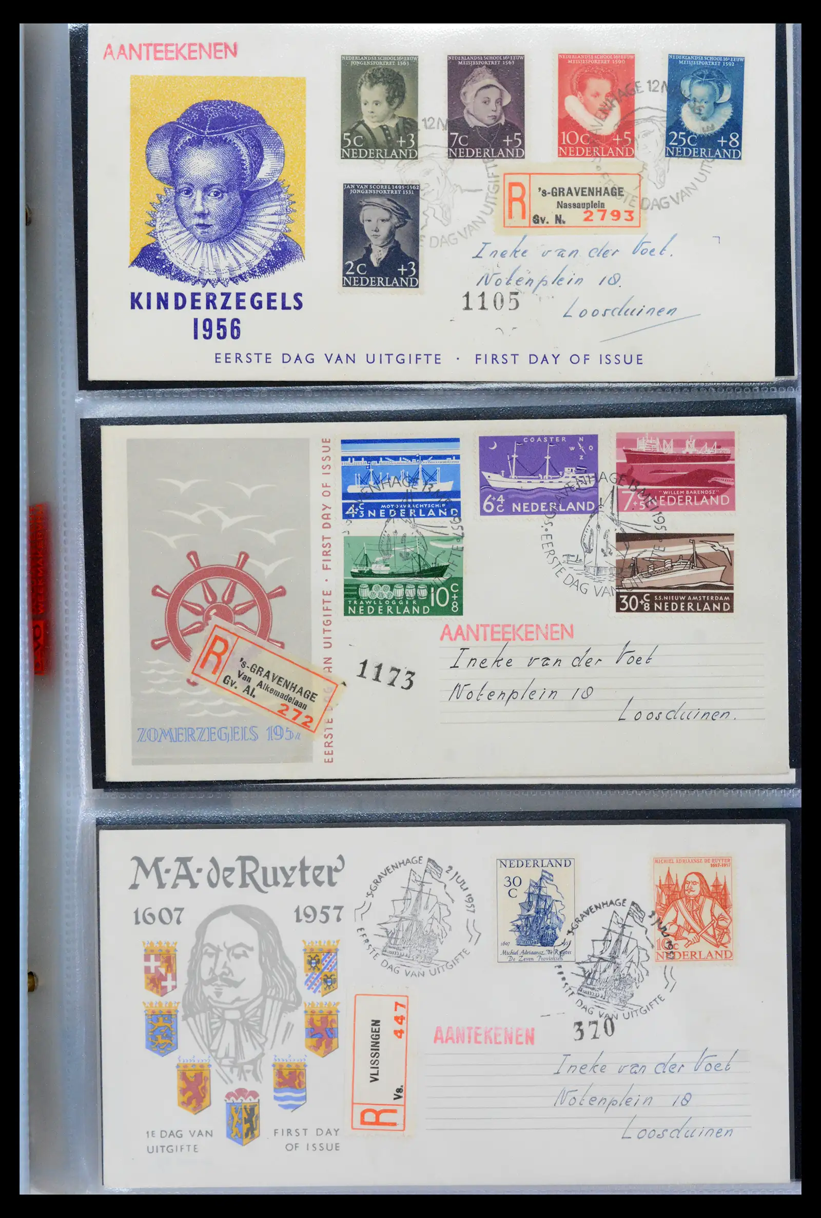 40547 0010 - Postzegel verzameling 40547 Nederland en gebieden FDC's 1948-1965.