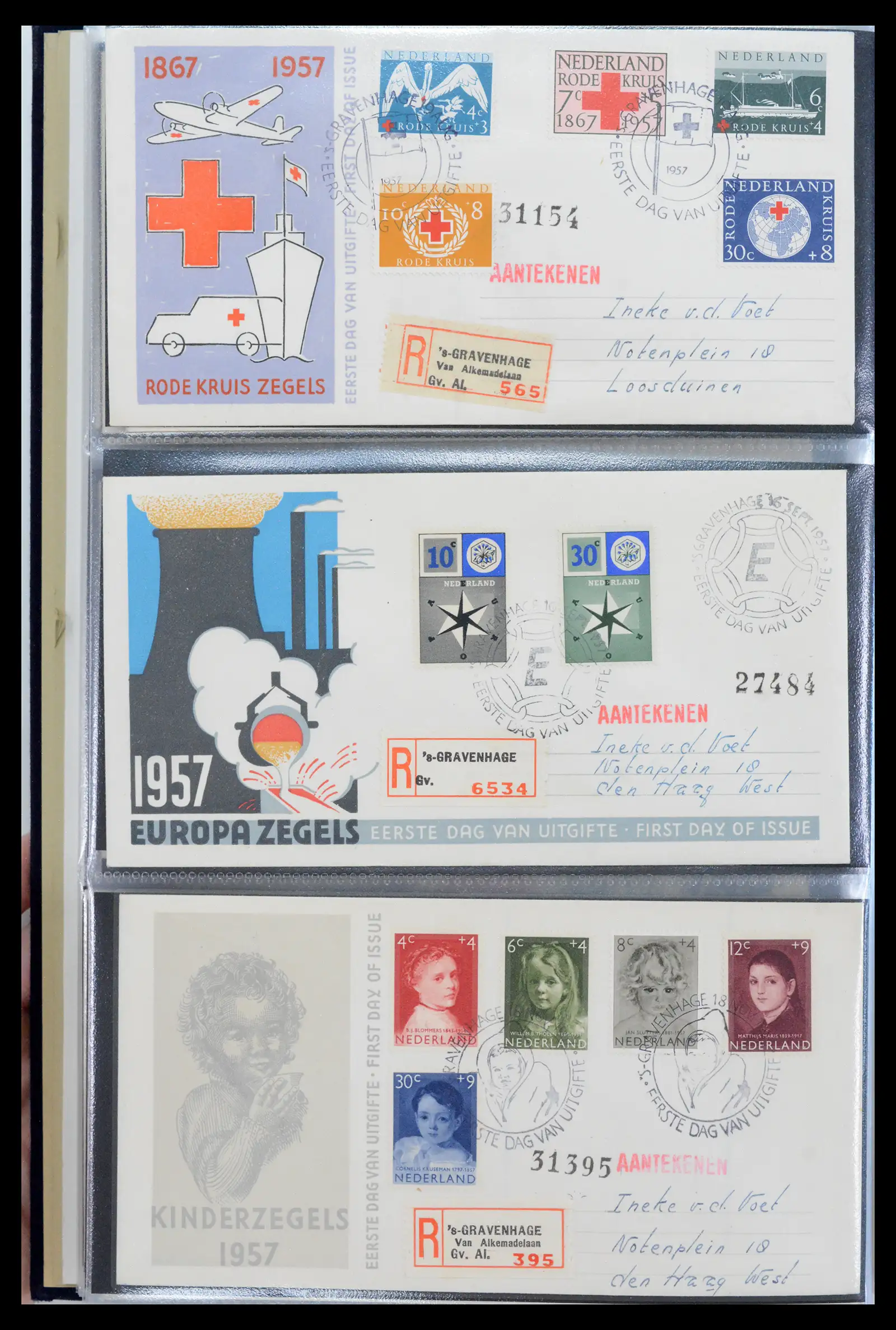 40547 0011 - Postzegel verzameling 40547 Nederland en gebieden FDC's 1948-1965.