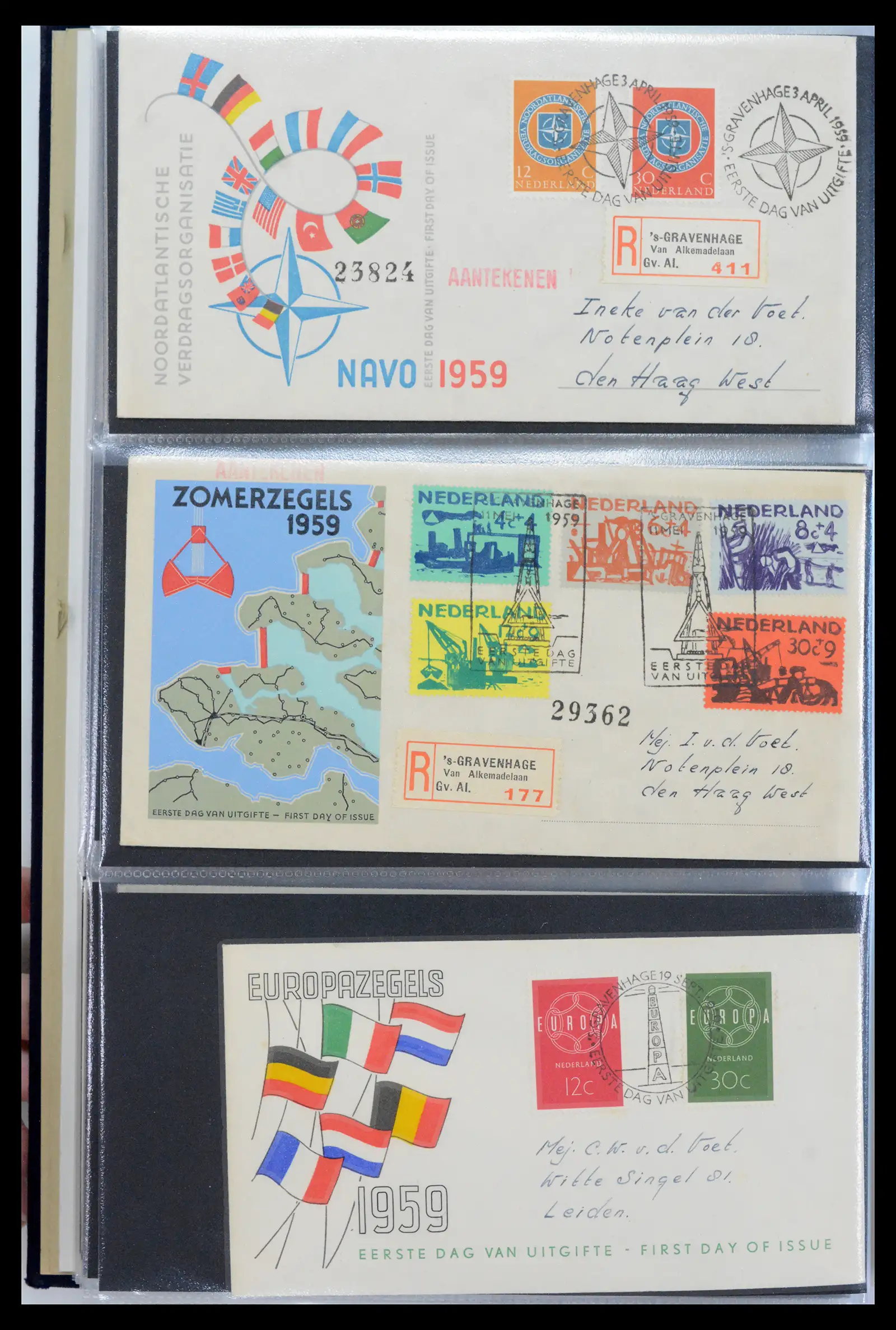 40547 0013 - Postzegel verzameling 40547 Nederland en gebieden FDC's 1948-1965.