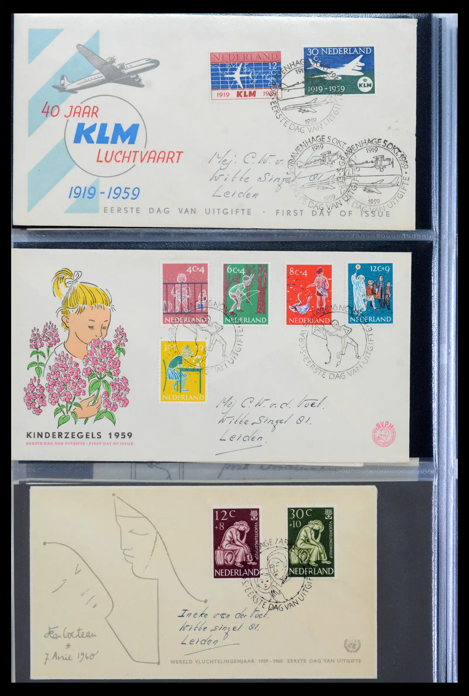 40547 0014 - Postzegel verzameling 40547 Nederland en gebieden FDC's 1948-1965.