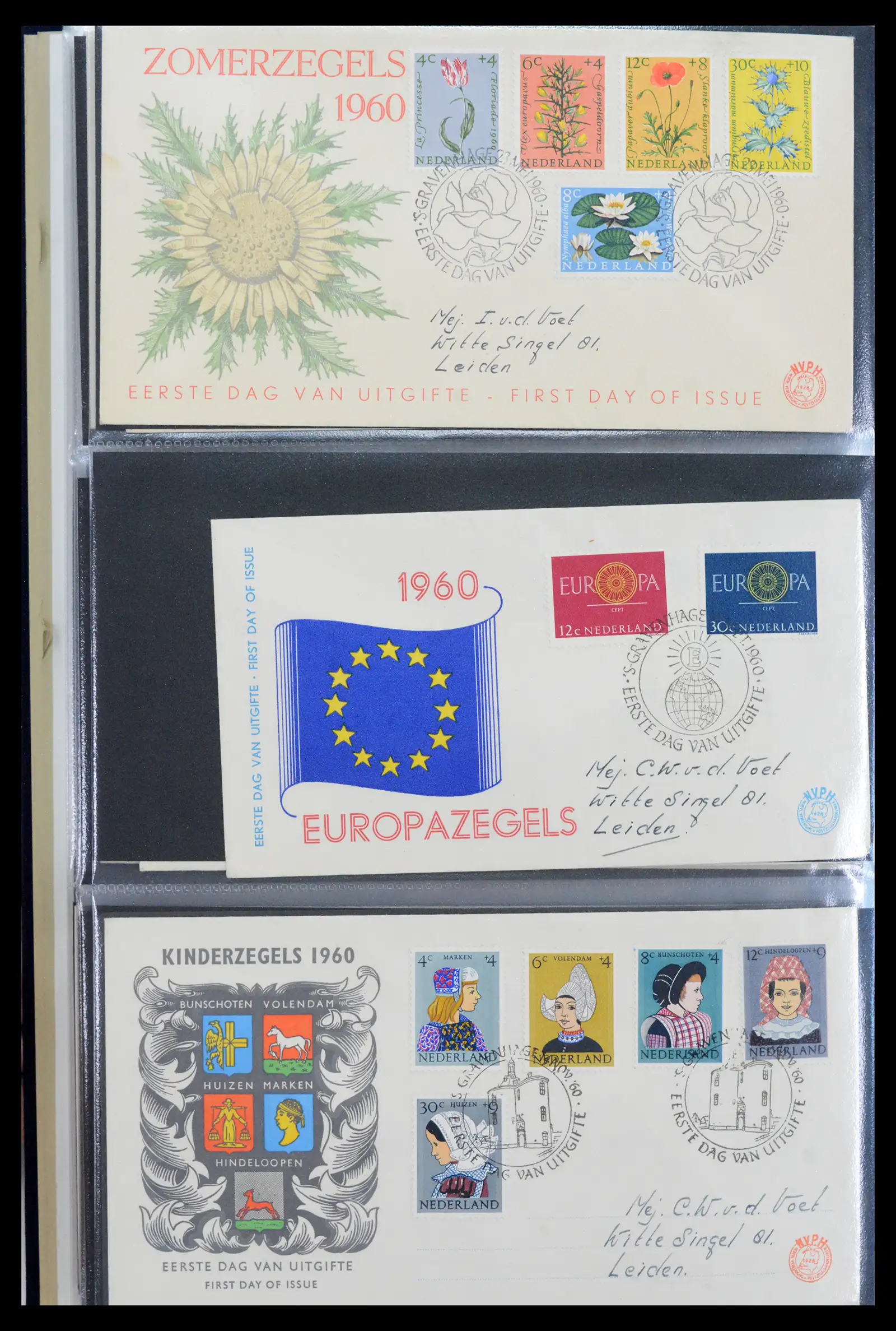 40547 0015 - Postzegel verzameling 40547 Nederland en gebieden FDC's 1948-1965.