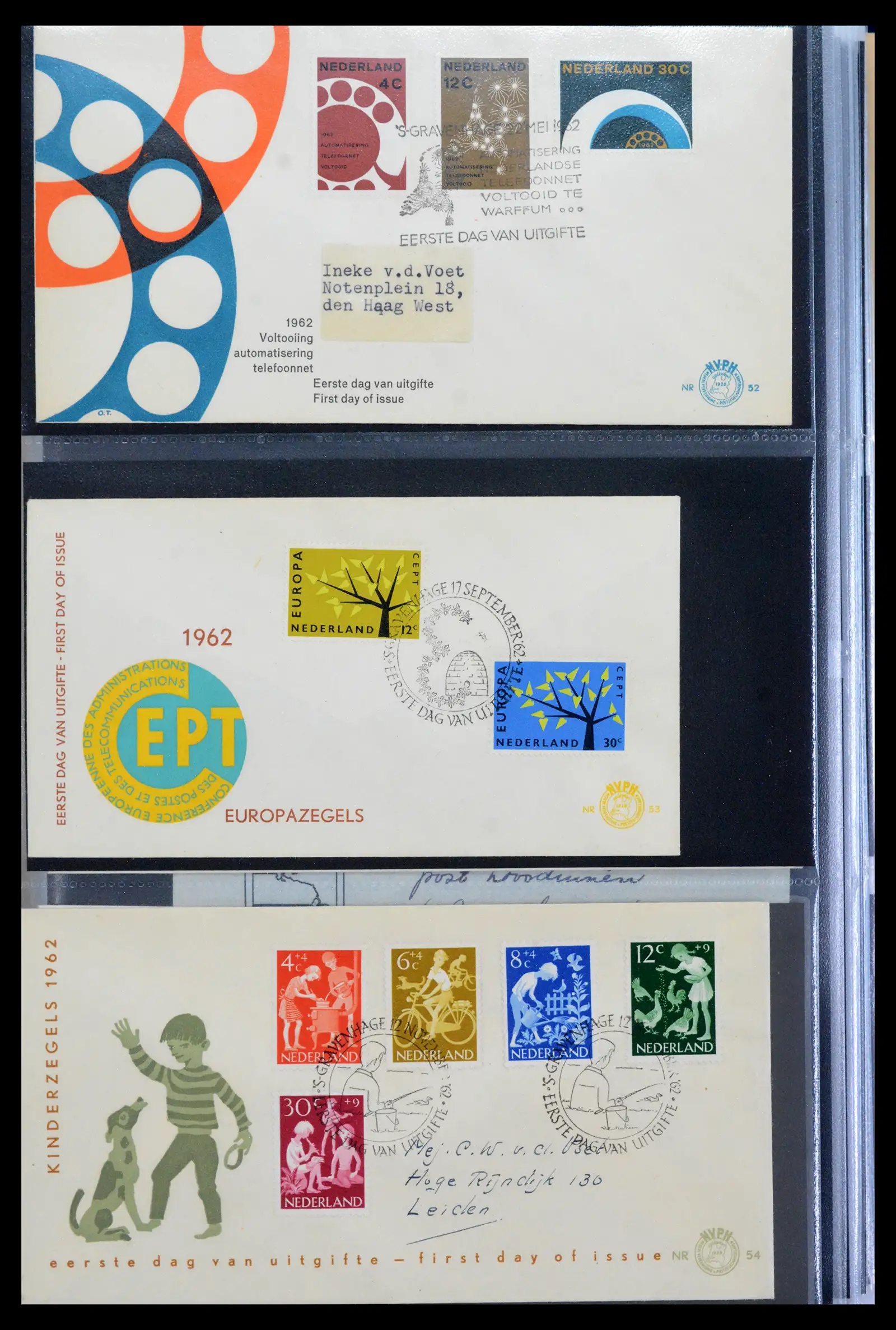40547 0018 - Postzegel verzameling 40547 Nederland en gebieden FDC's 1948-1965.