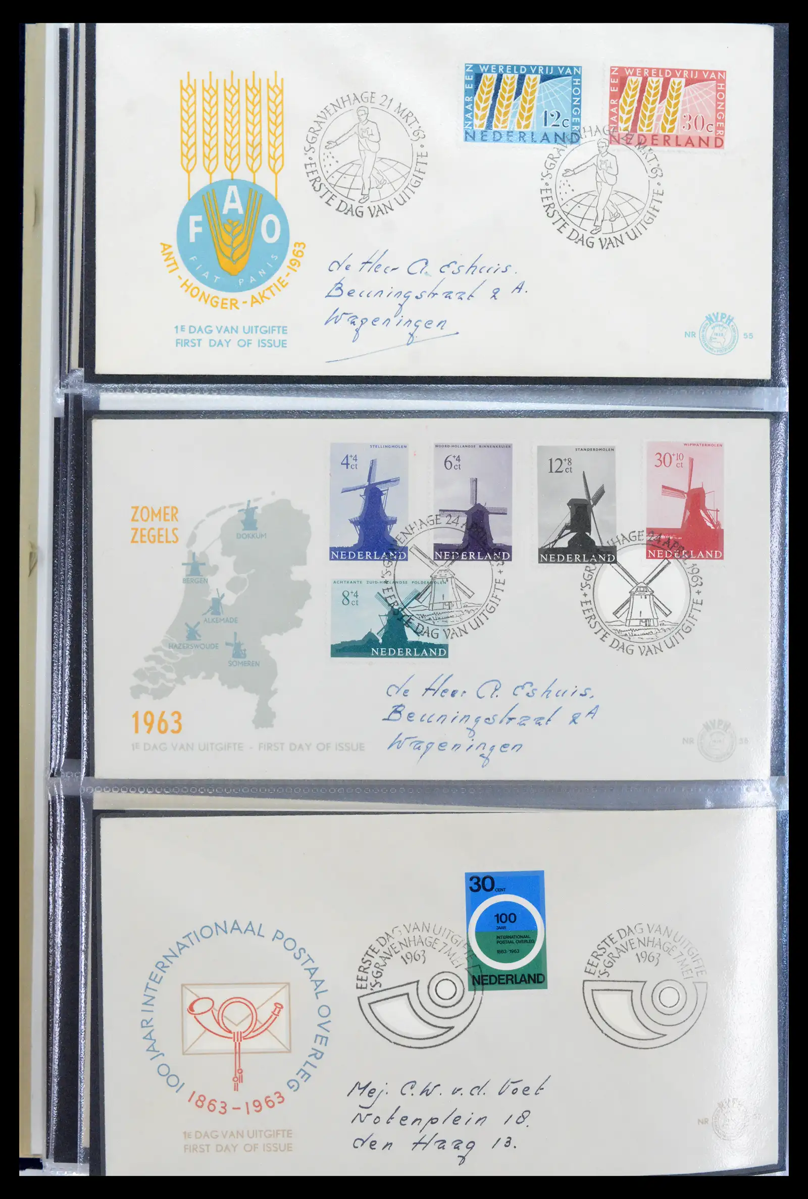 40547 0019 - Postzegel verzameling 40547 Nederland en gebieden FDC's 1948-1965.